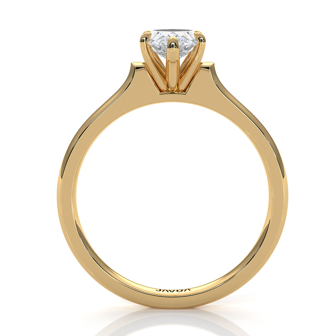 Lab Grown Diamond 4g Contour Dome Solitaire Engagement 3mm Ring IGI Certified 1.00 Ctw.