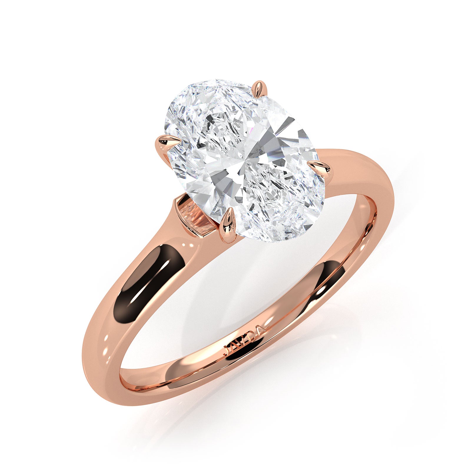 Lab Grown Diamond 4g Contour Dome Solitaire Engagement 3mm Ring IGI Certified 1.00 Ctw.