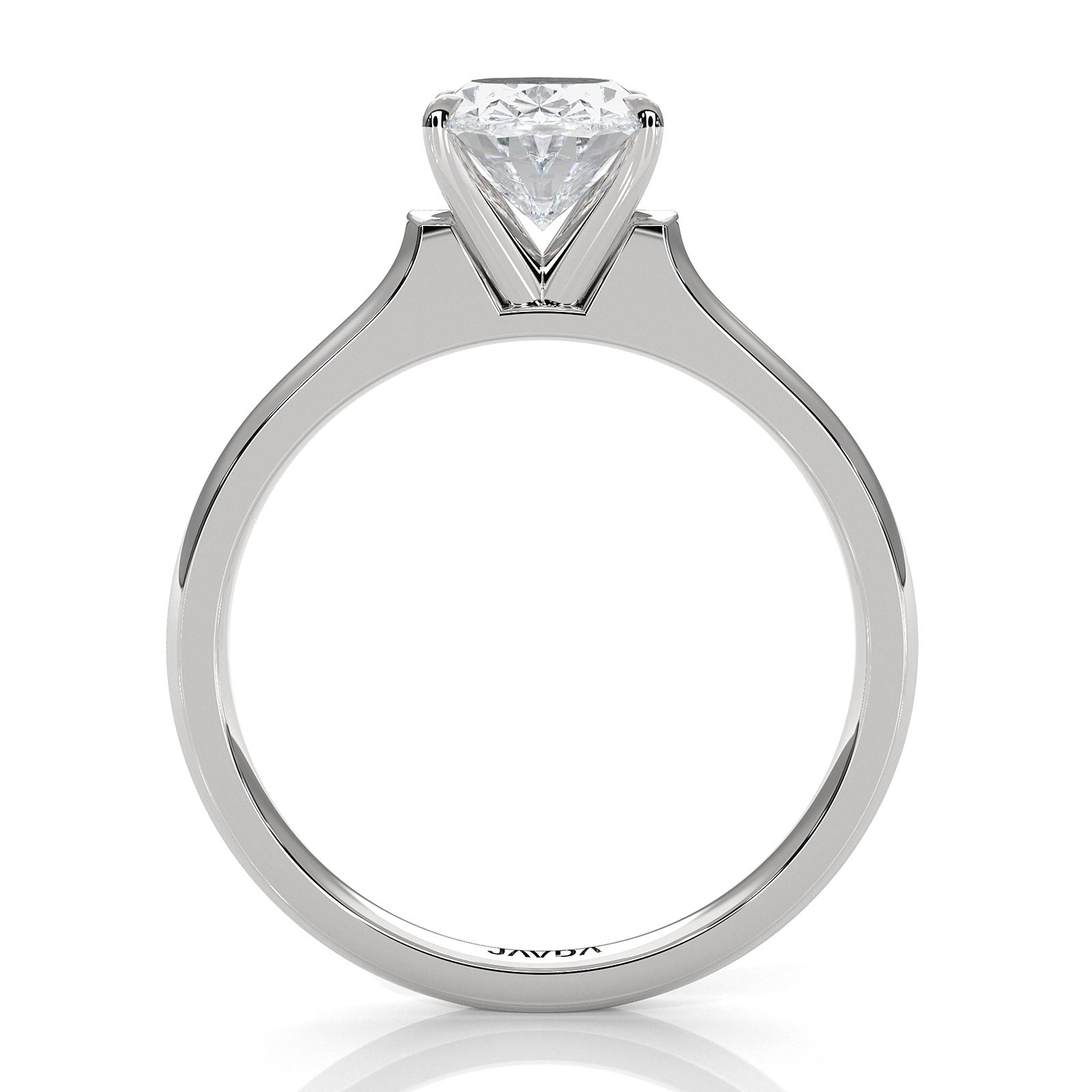Lab Grown Diamond 4g Contour Dome Solitaire Engagement 3mm Ring IGI Certified 1.00 Ctw.