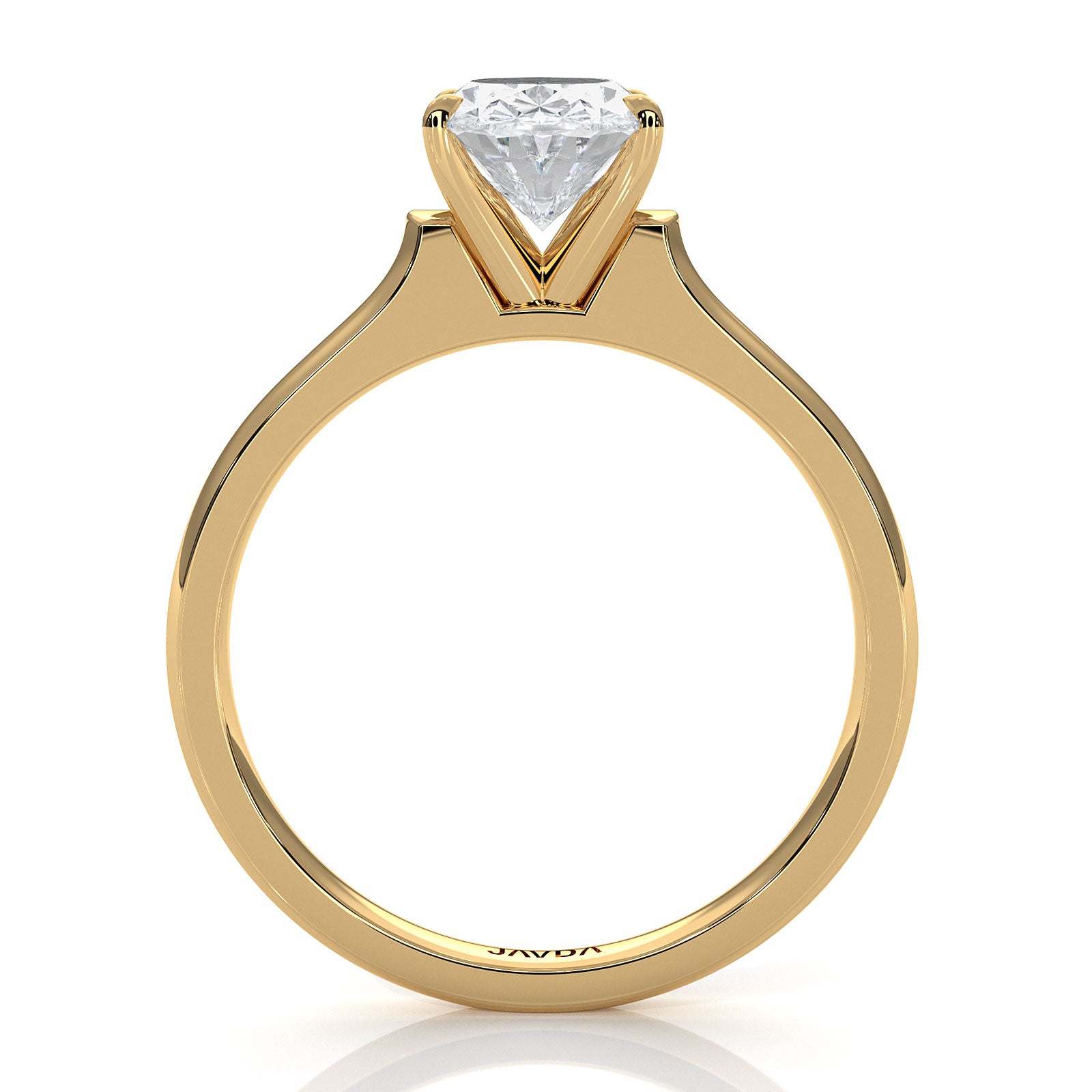 Lab Grown Diamond 4g Contour Dome Solitaire Engagement 3mm Ring IGI Certified 1.00 Ctw.