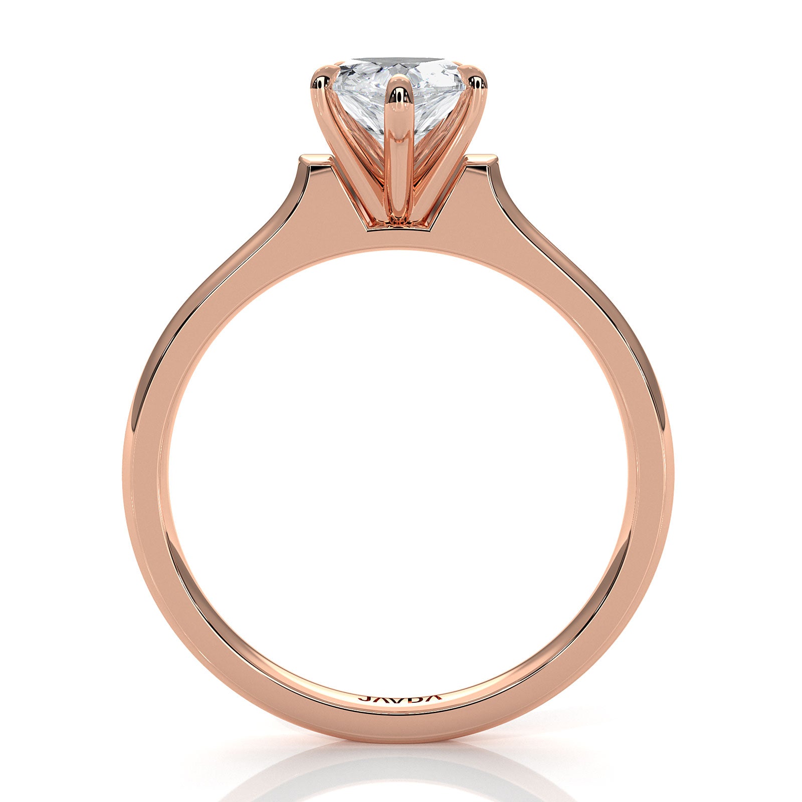 Lab Grown Diamond 4g Contour Dome Solitaire Engagement 3mm Ring IGI Certified 1.00 Ctw.