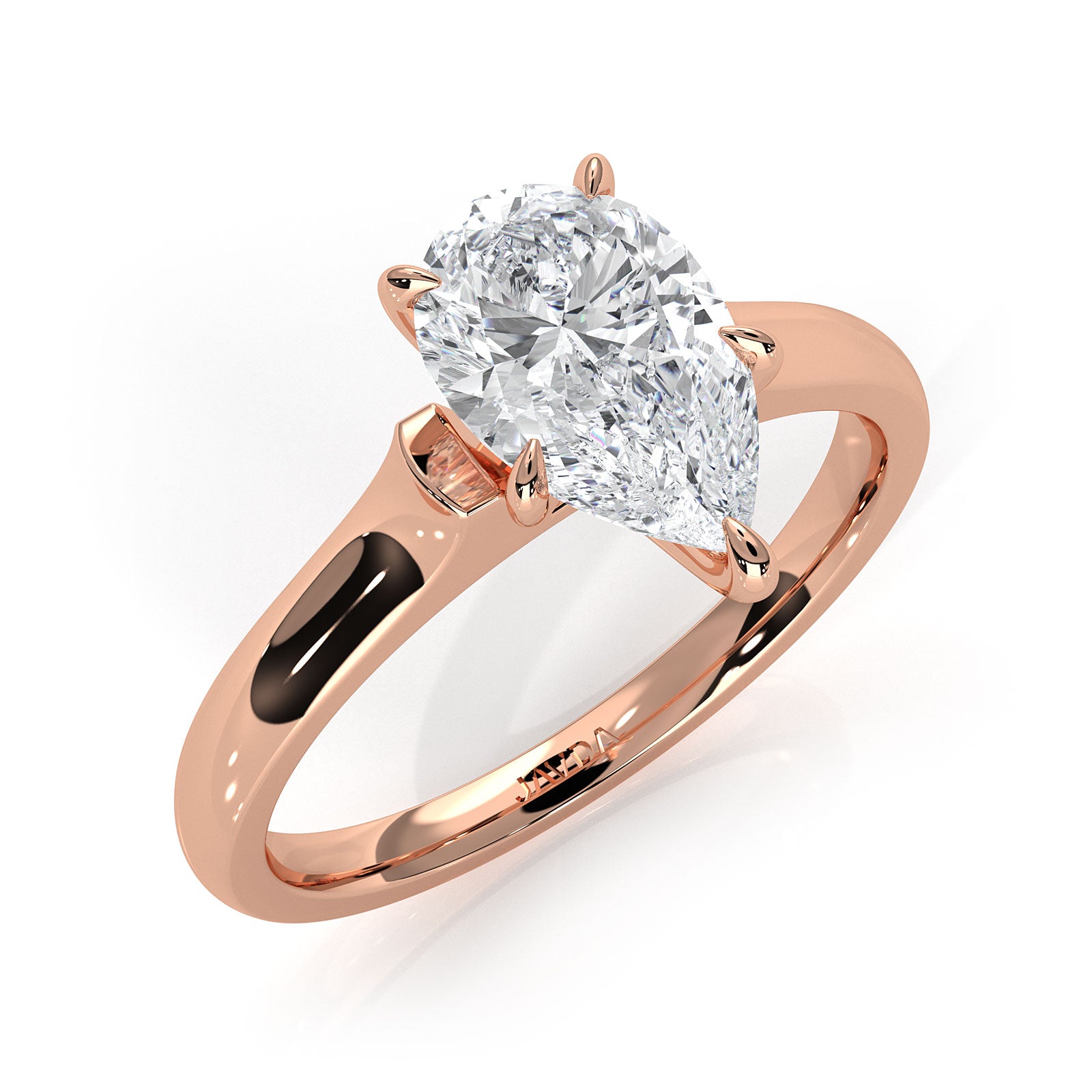 Lab Grown Diamond 4g Contour Dome Solitaire Engagement 3mm Ring IGI Certified 1.00 Ctw.