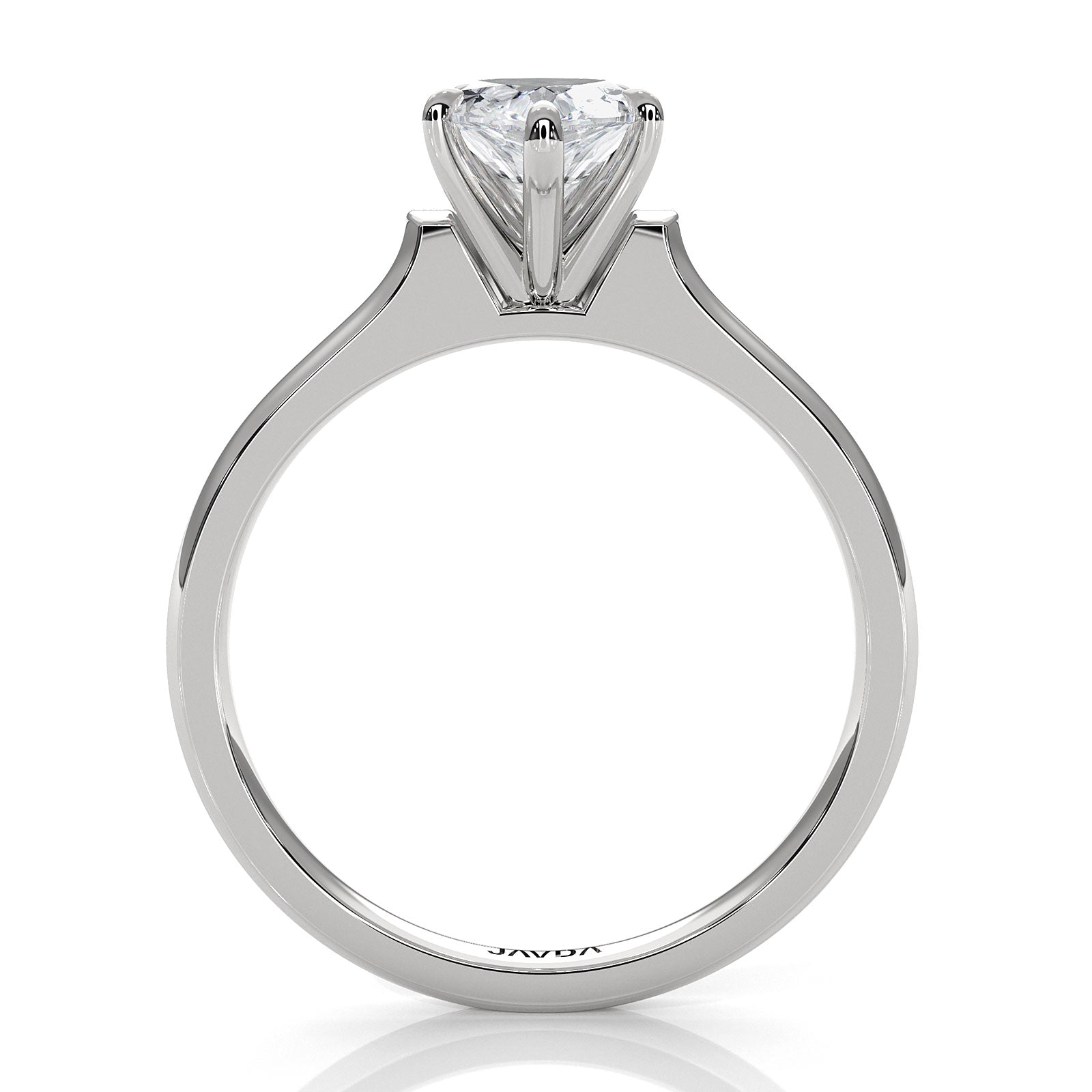 Lab Grown Diamond 4g Contour Dome Solitaire Engagement 3mm Ring IGI Certified 1.00 Ctw.