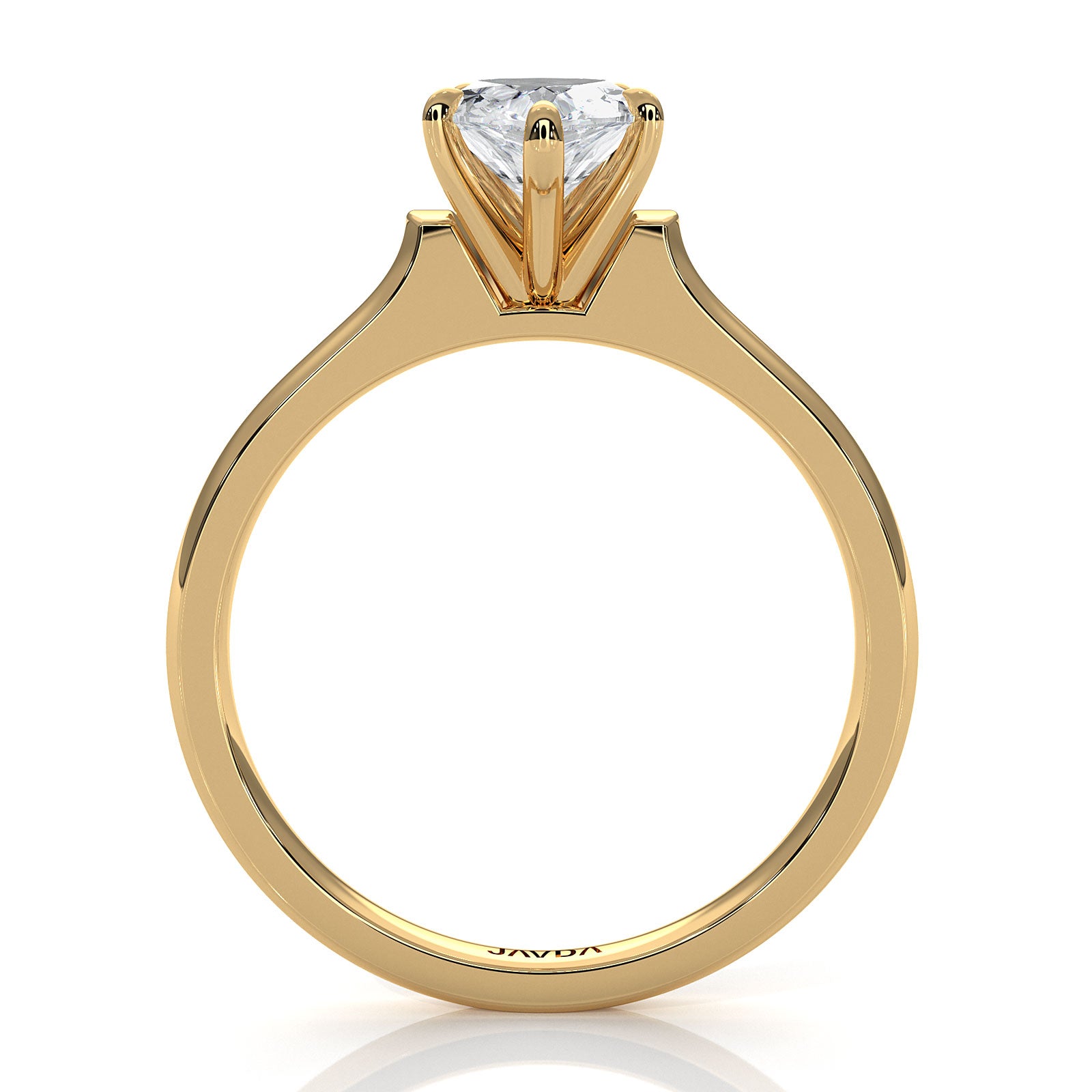 Lab Grown Diamond 4g Contour Dome Solitaire Engagement 3mm Ring IGI Certified 1.00 Ctw.