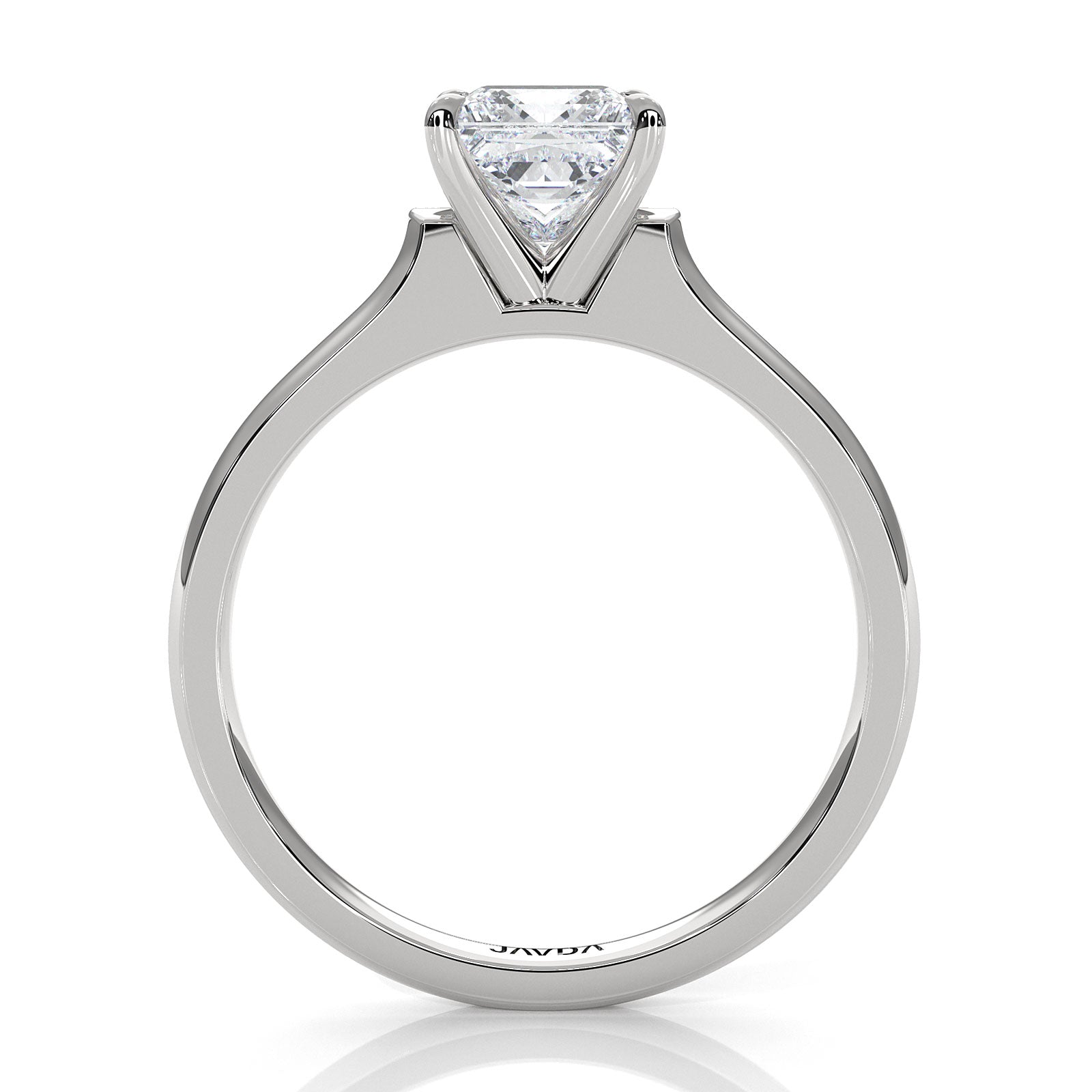 Lab Grown Diamond 4g Contour Dome Solitaire Engagement 3mm Ring IGI Certified 1.00 Ctw.