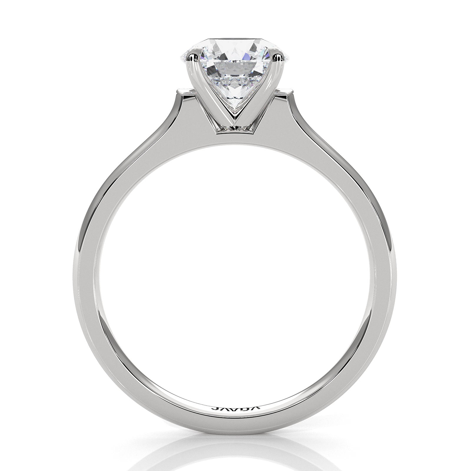 Lab Grown Diamond 4g Contour Dome Solitaire Engagement 3mm Ring IGI Certified 1.00 Ctw.