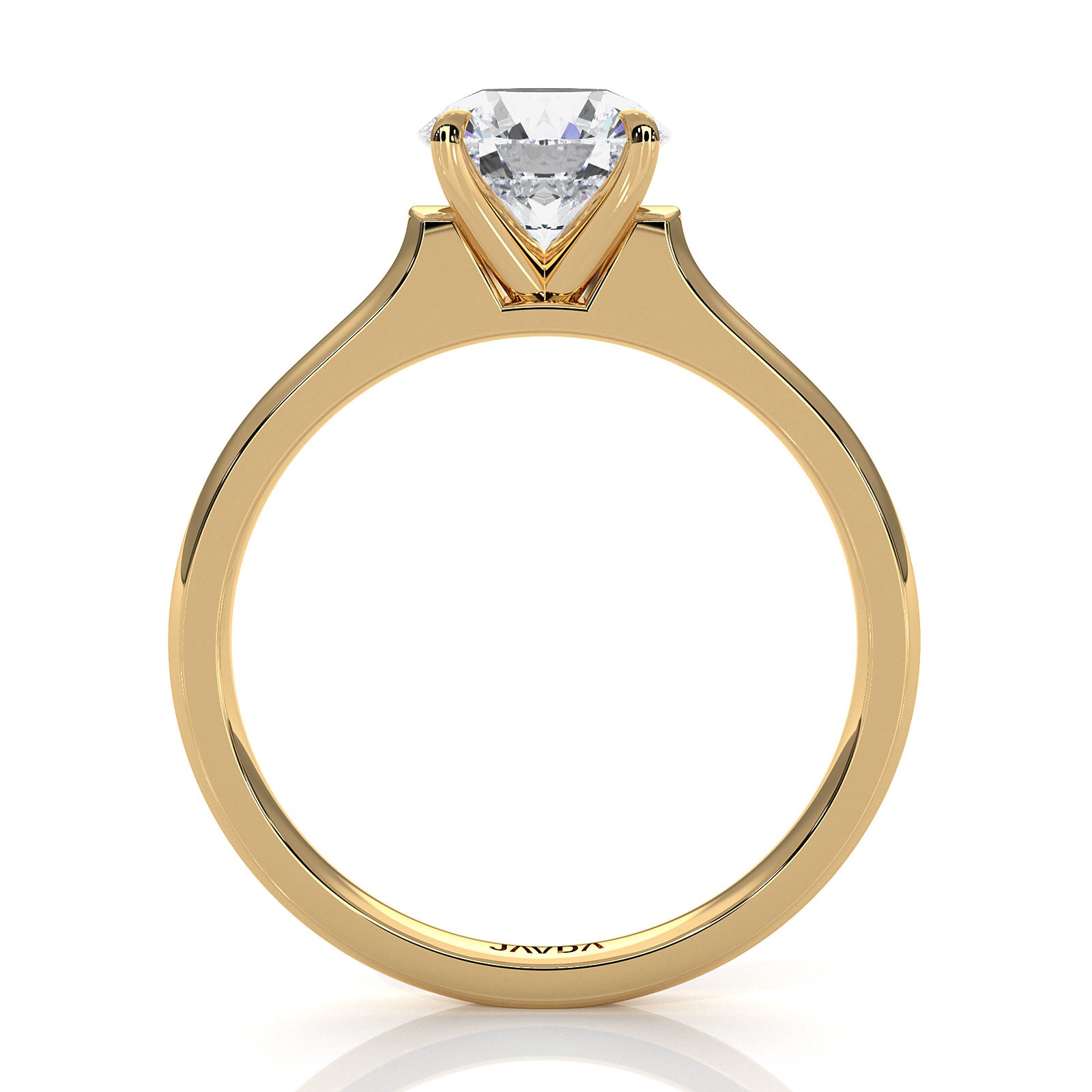 Lab Grown Diamond 4g Contour Dome Solitaire Engagement 3mm Ring IGI Certified 1.00 Ctw.