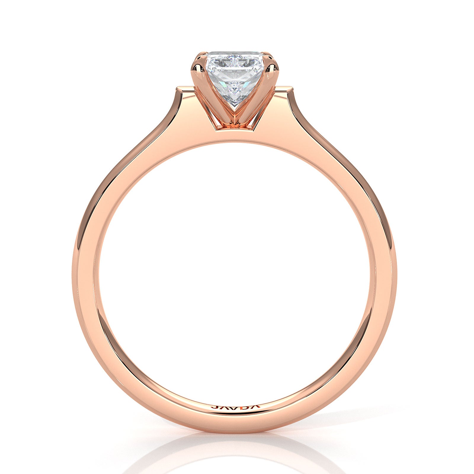 Lab Grown Diamond 4g Contour Dome Solitaire Engagement 3mm Ring IGI Certified 1.00 Ctw.