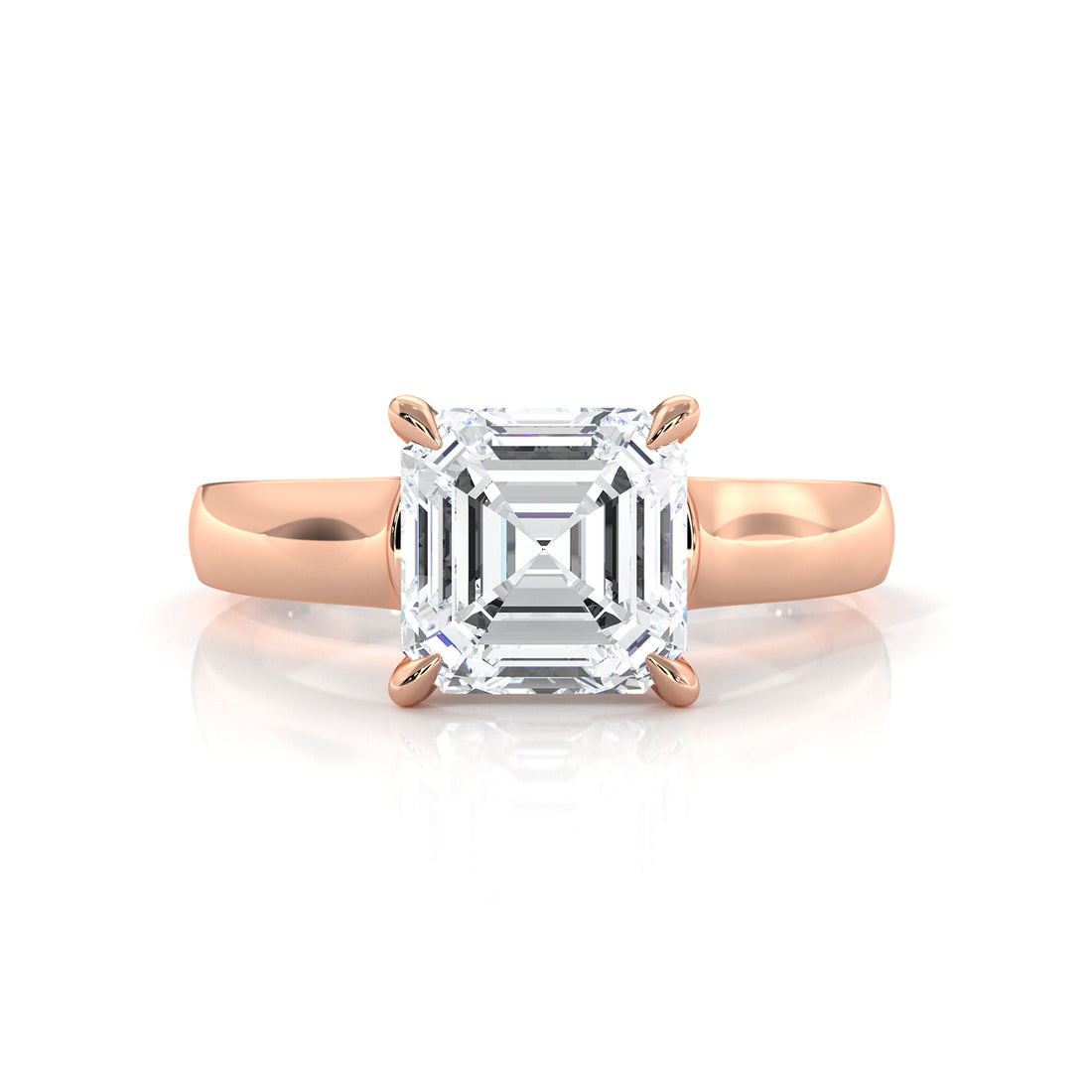 7g Contour Dome Solitaire Lab Grown Diamond IGI Certified Engagement Ring 5mm 1.00 Ctw.