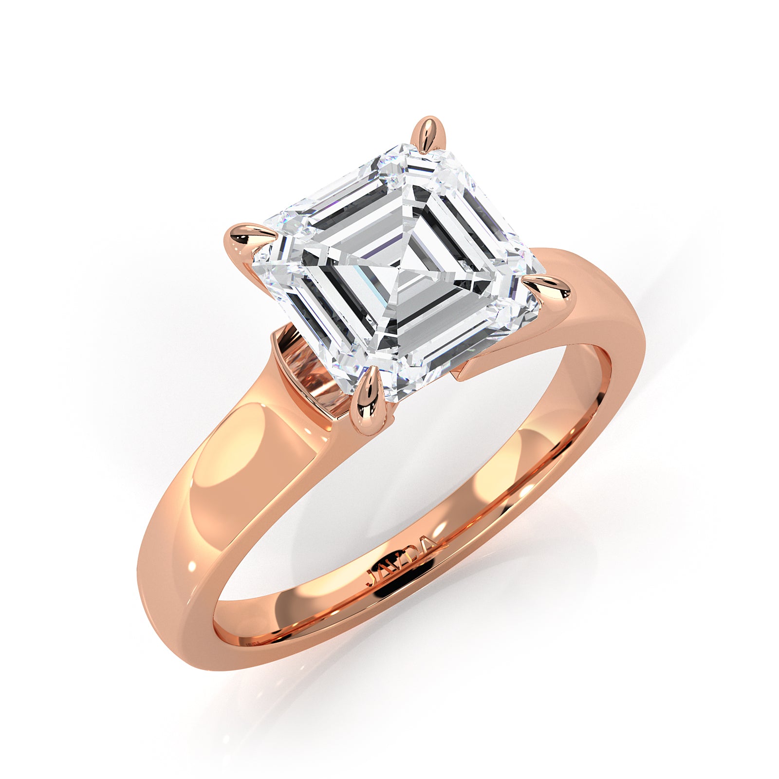 7g Contour Dome Solitaire Lab Grown Diamond IGI Certified Engagement Ring 5mm 1.00 Ctw.