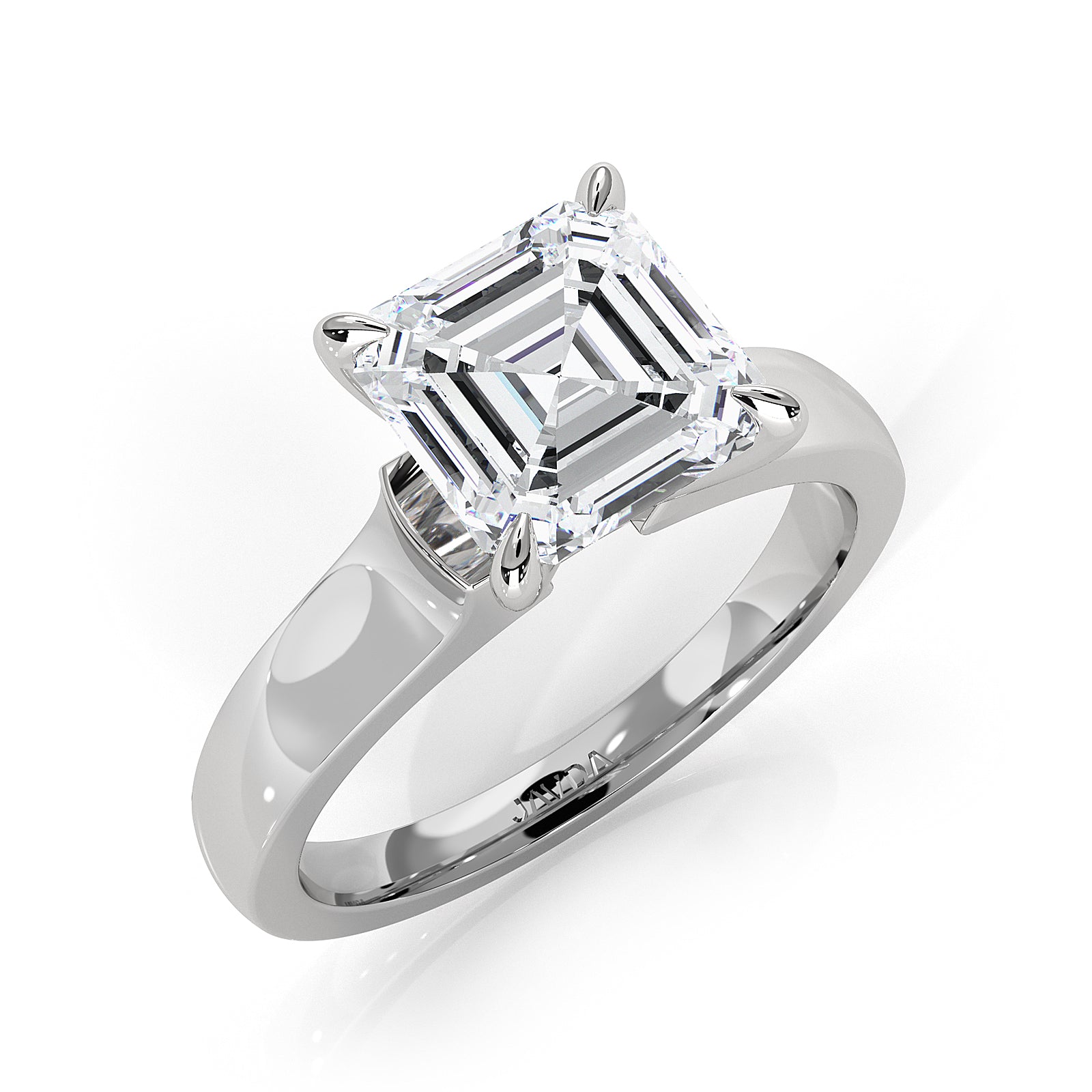 7g Contour Dome Solitaire Lab Grown Diamond IGI Certified Engagement Ring 5mm 1.00 Ctw.