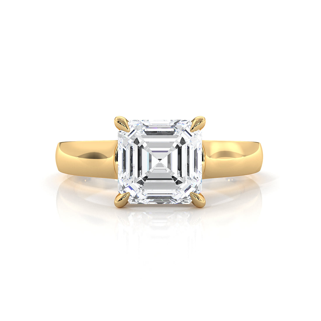 7g Contour Dome Solitaire Lab Grown Diamond IGI Certified Engagement Ring 5mm 1.00 Ctw.