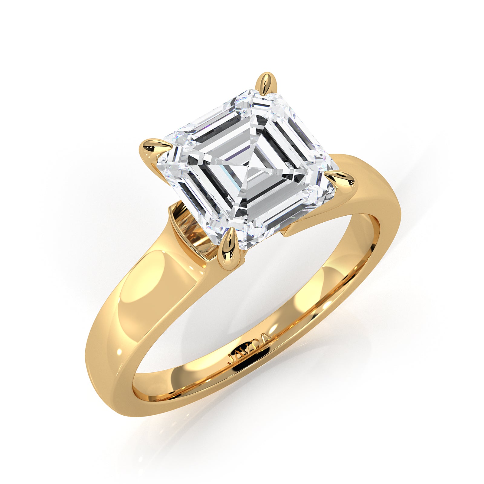 7g Contour Dome Solitaire Lab Grown Diamond IGI Certified Engagement Ring 5mm 1.00 Ctw.