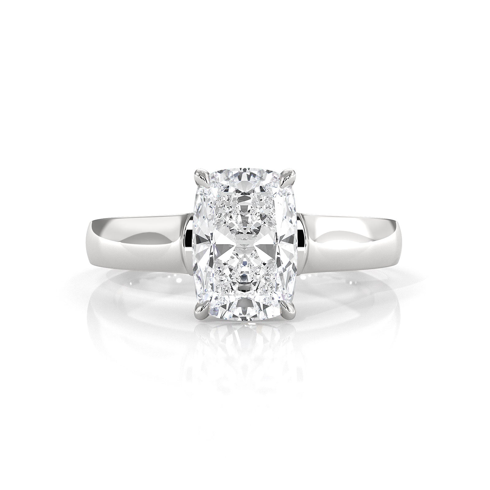 7g Contour Dome Solitaire Lab Grown Diamond IGI Certified Engagement Ring 5mm 1.00 Ctw.