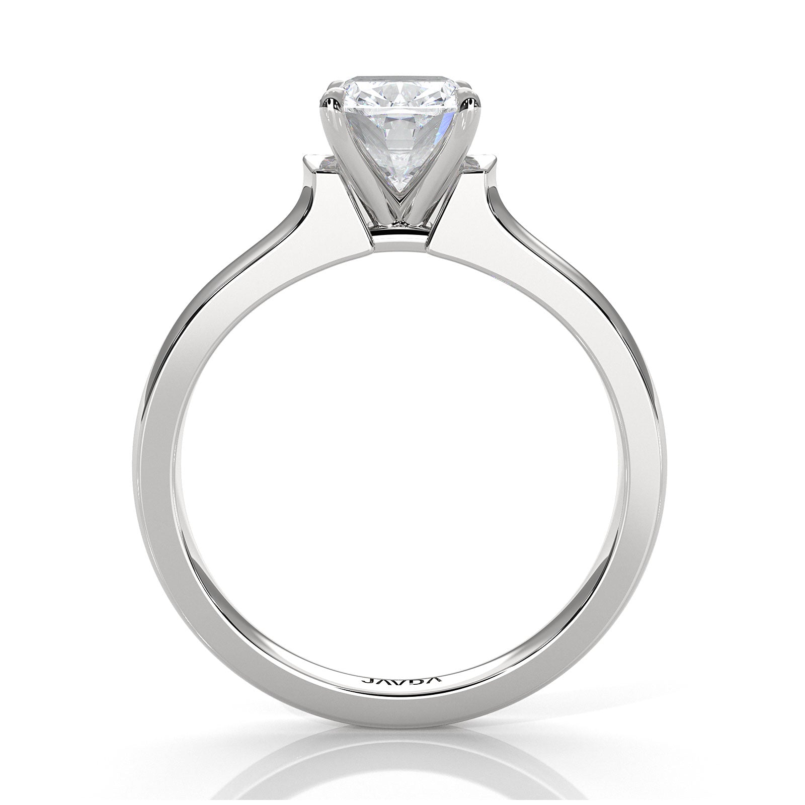 7g Contour Dome Solitaire Lab Grown Diamond IGI Certified Engagement Ring 5mm 1.00 Ctw.