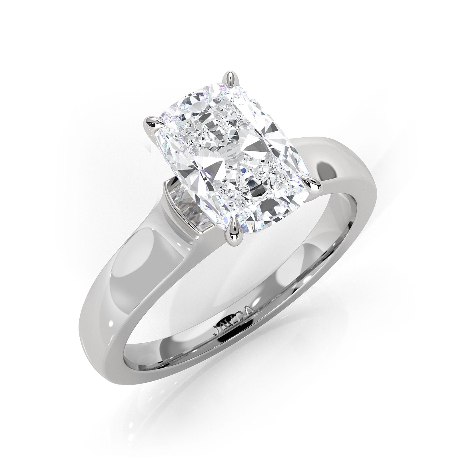 7g Contour Dome Solitaire Lab Grown Diamond IGI Certified Engagement Ring 5mm 1.00 Ctw.