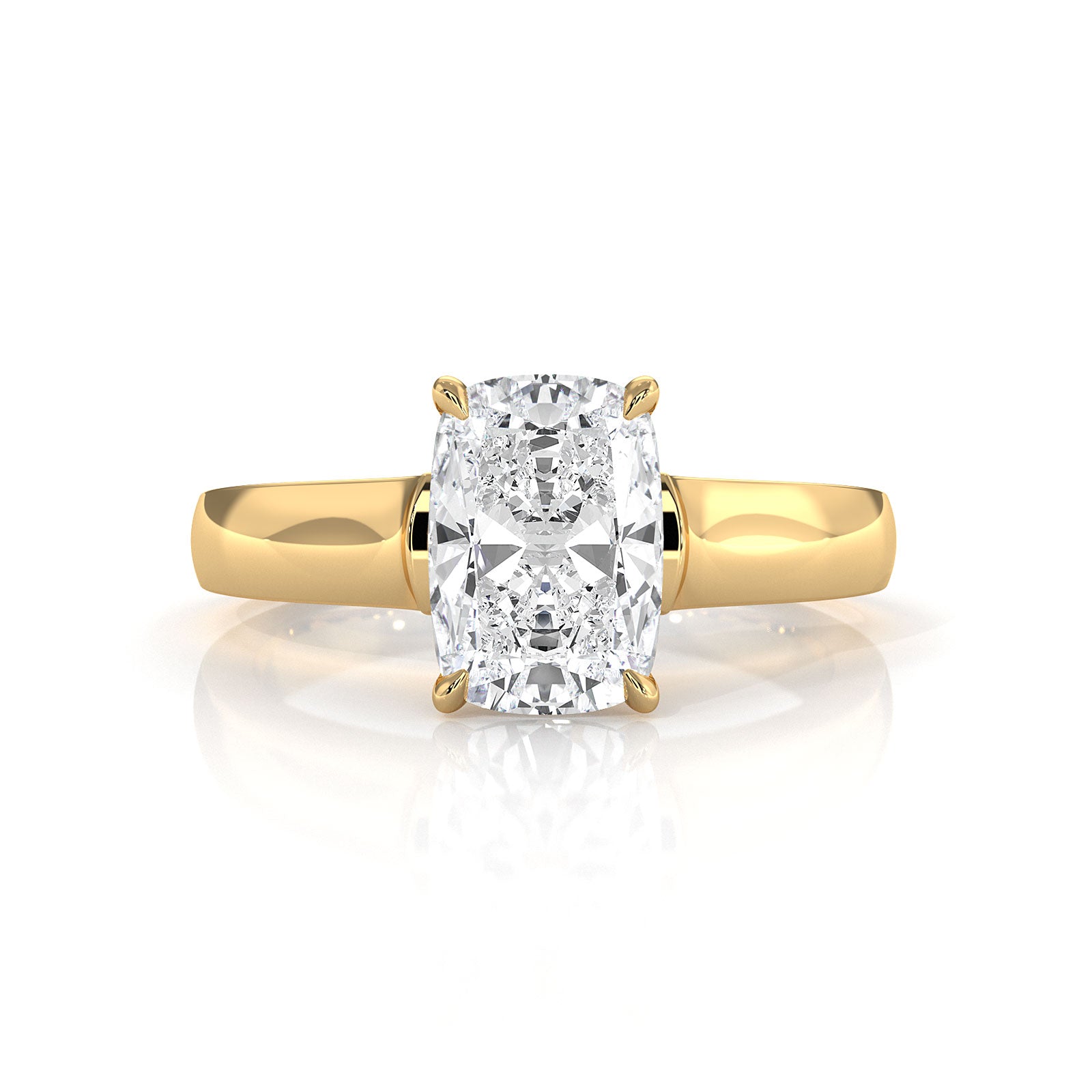 7g Contour Dome Solitaire Lab Grown Diamond IGI Certified Engagement Ring 5mm 1.00 Ctw.