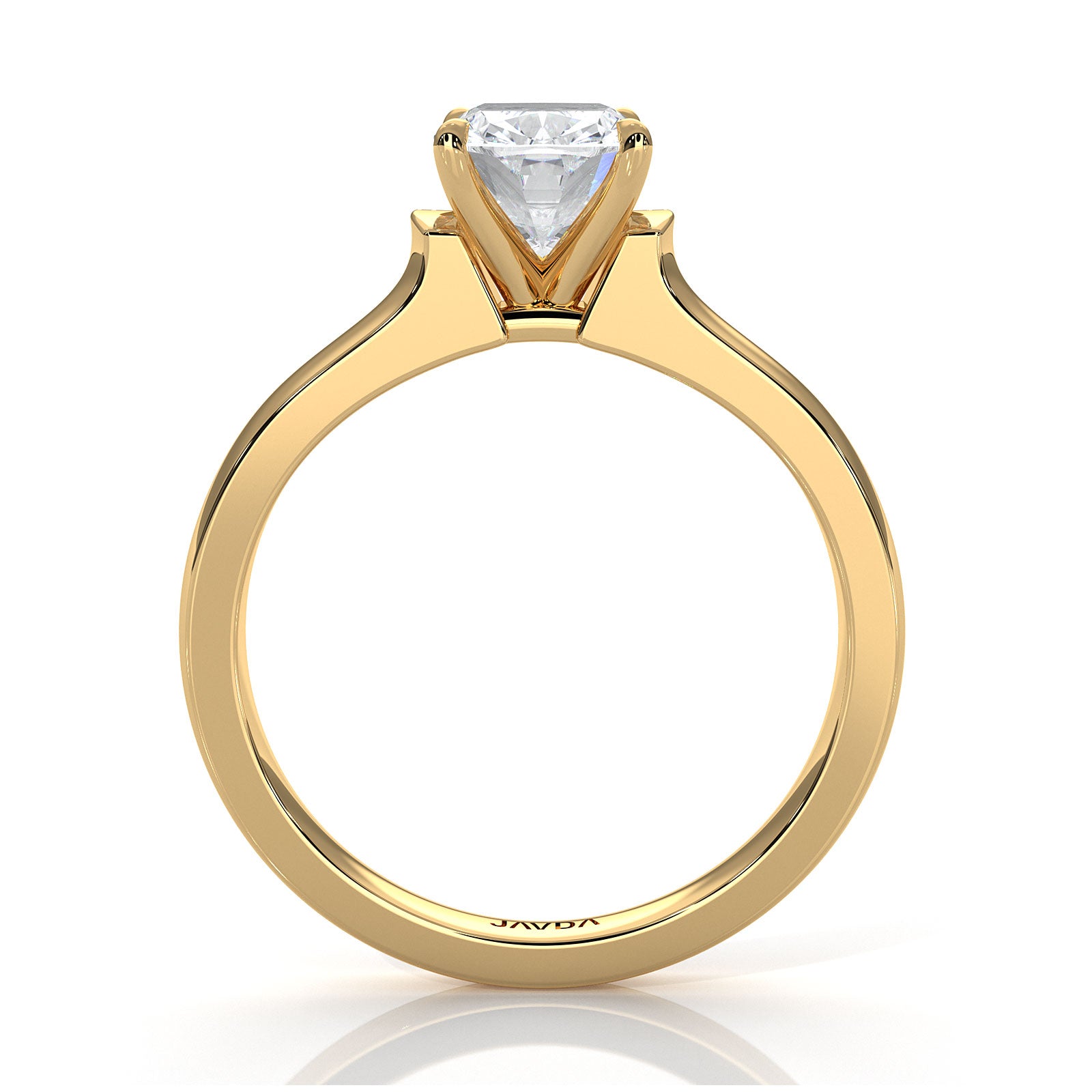 7g Contour Dome Solitaire Lab Grown Diamond IGI Certified Engagement Ring 5mm 1.00 Ctw.