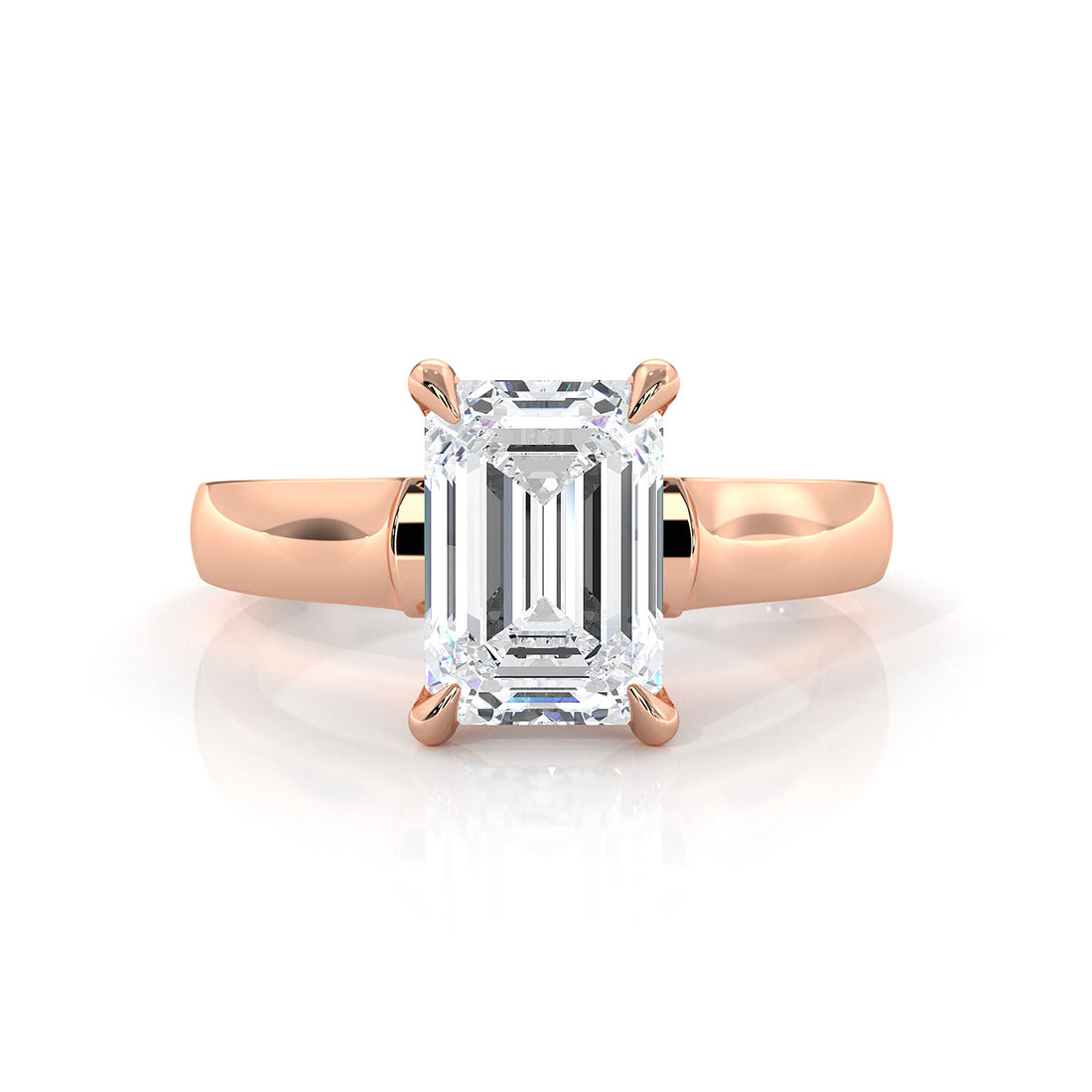 7g Contour Dome Solitaire Lab Grown Diamond IGI Certified Engagement Ring 5mm 1.00 Ctw.