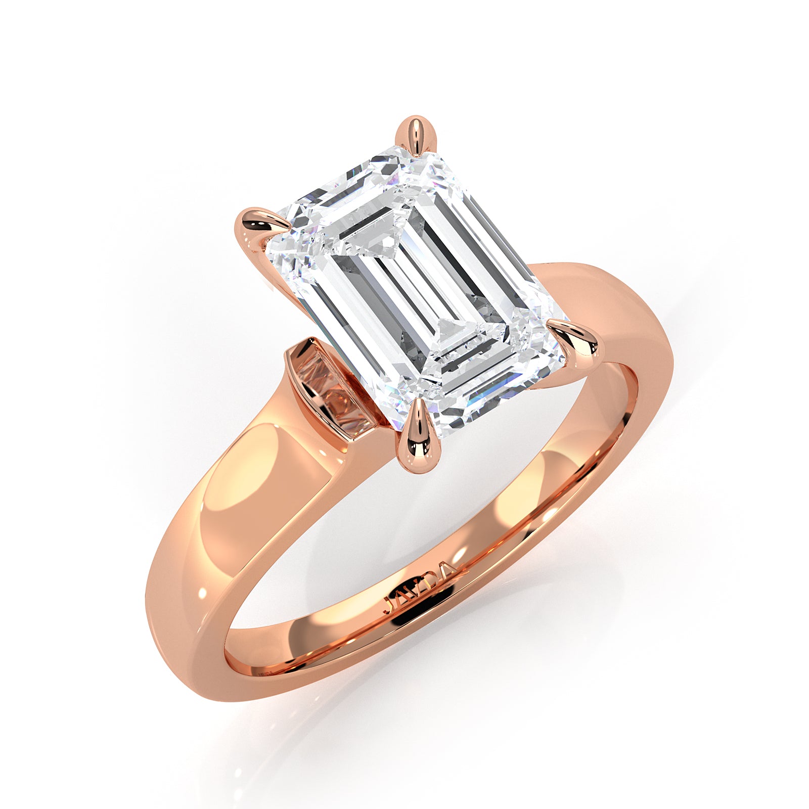 7g Contour Dome Solitaire Lab Grown Diamond IGI Certified Engagement Ring 5mm 1.00 Ctw.