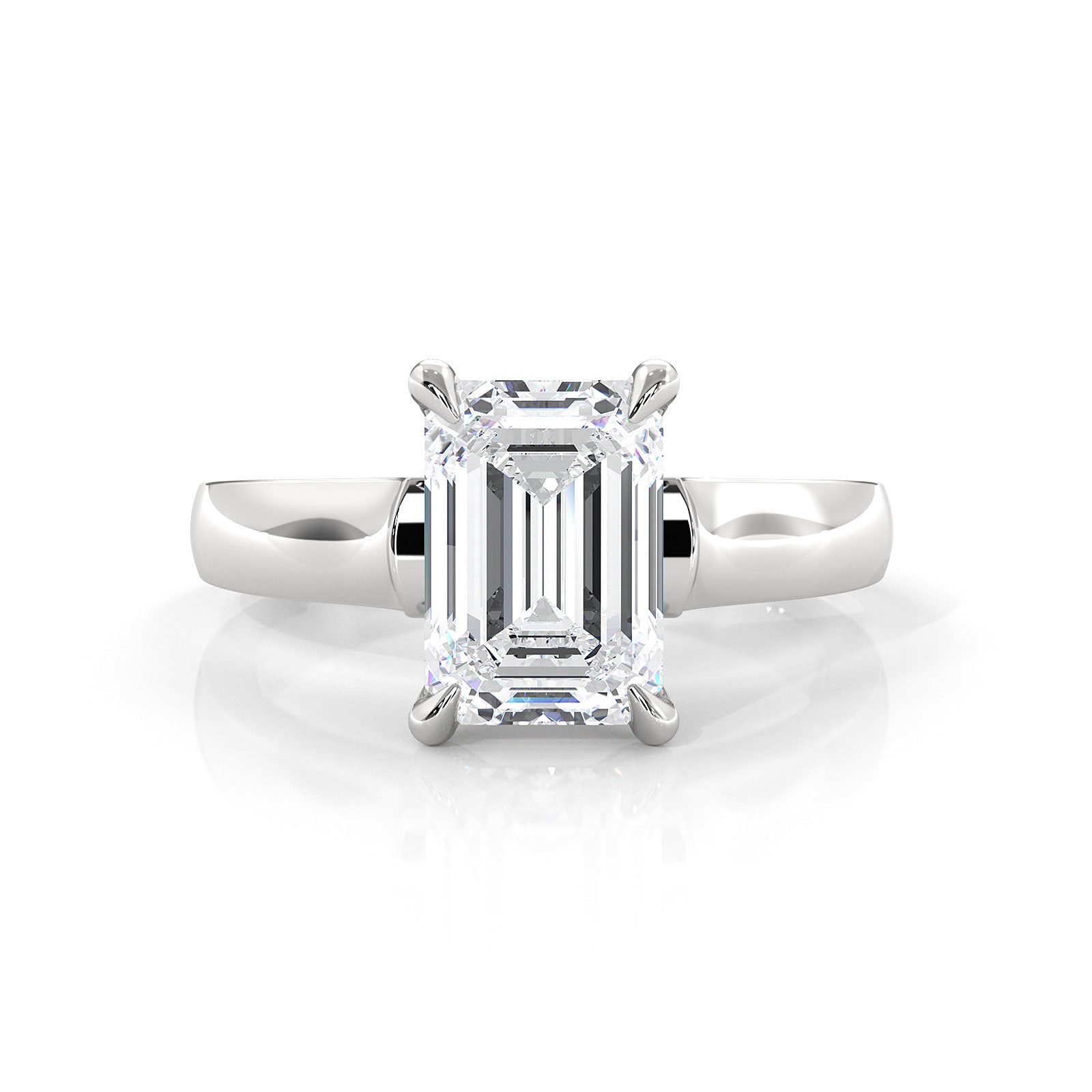 7g Contour Dome Solitaire Lab Grown Diamond IGI Certified Engagement Ring 5mm 1.00 Ctw.