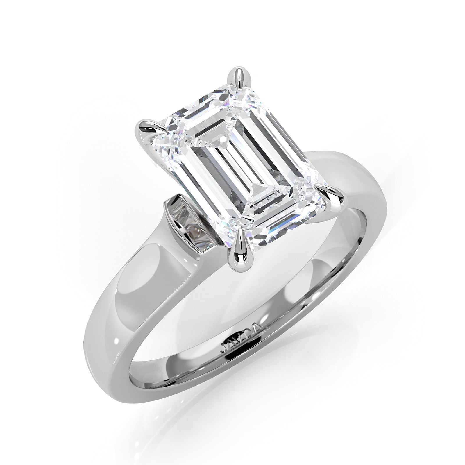 7g Contour Dome Solitaire Lab Grown Diamond IGI Certified Engagement Ring 5mm 1.00 Ctw.