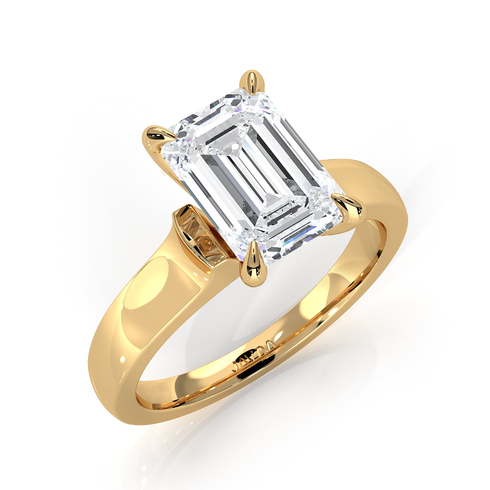 7g Contour Dome Solitaire Lab Grown Diamond IGI Certified Engagement Ring 5mm 1.00 Ctw.