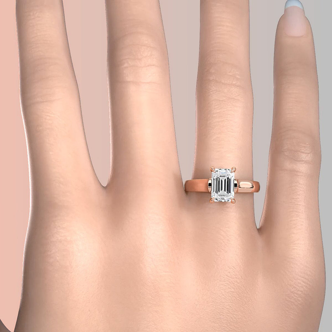 7g Contour Dome Solitaire Lab Grown Diamond IGI Certified Engagement Ring 5mm 1.00 Ctw.