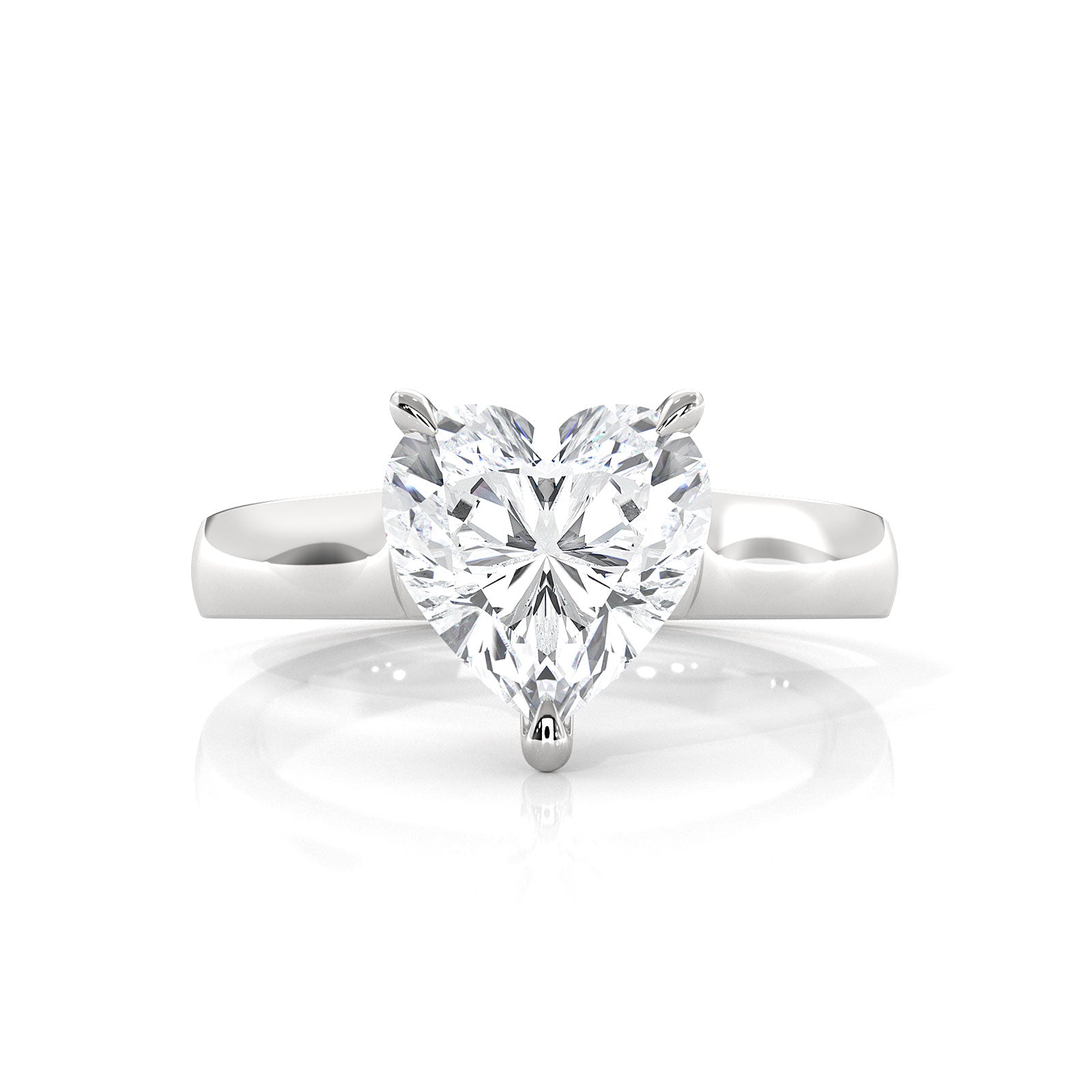 7g Contour Dome Solitaire Lab Grown Diamond IGI Certified Engagement Ring 5mm 1.00 Ctw.