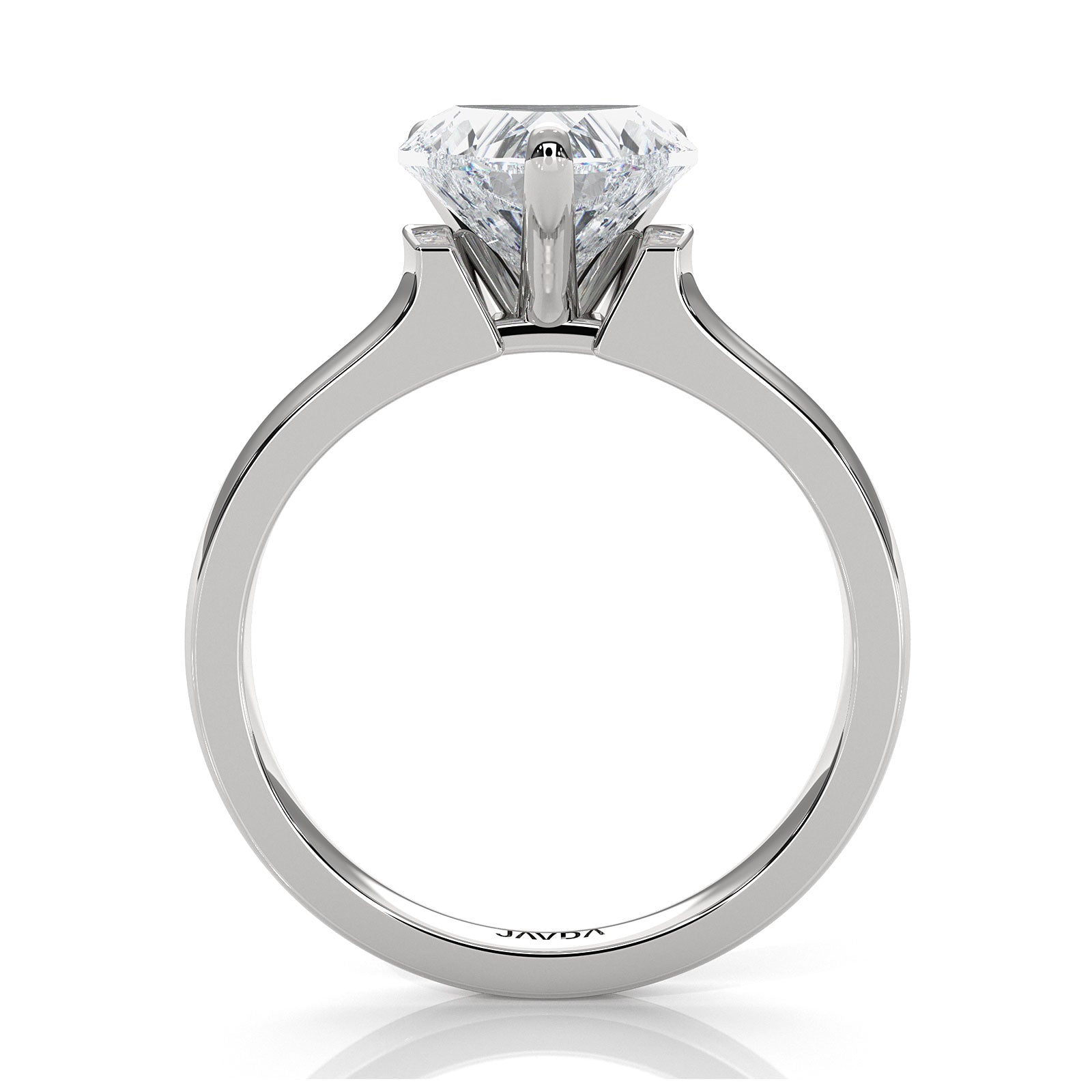 7g Contour Dome Solitaire Lab Grown Diamond IGI Certified Engagement Ring 5mm 1.00 Ctw.