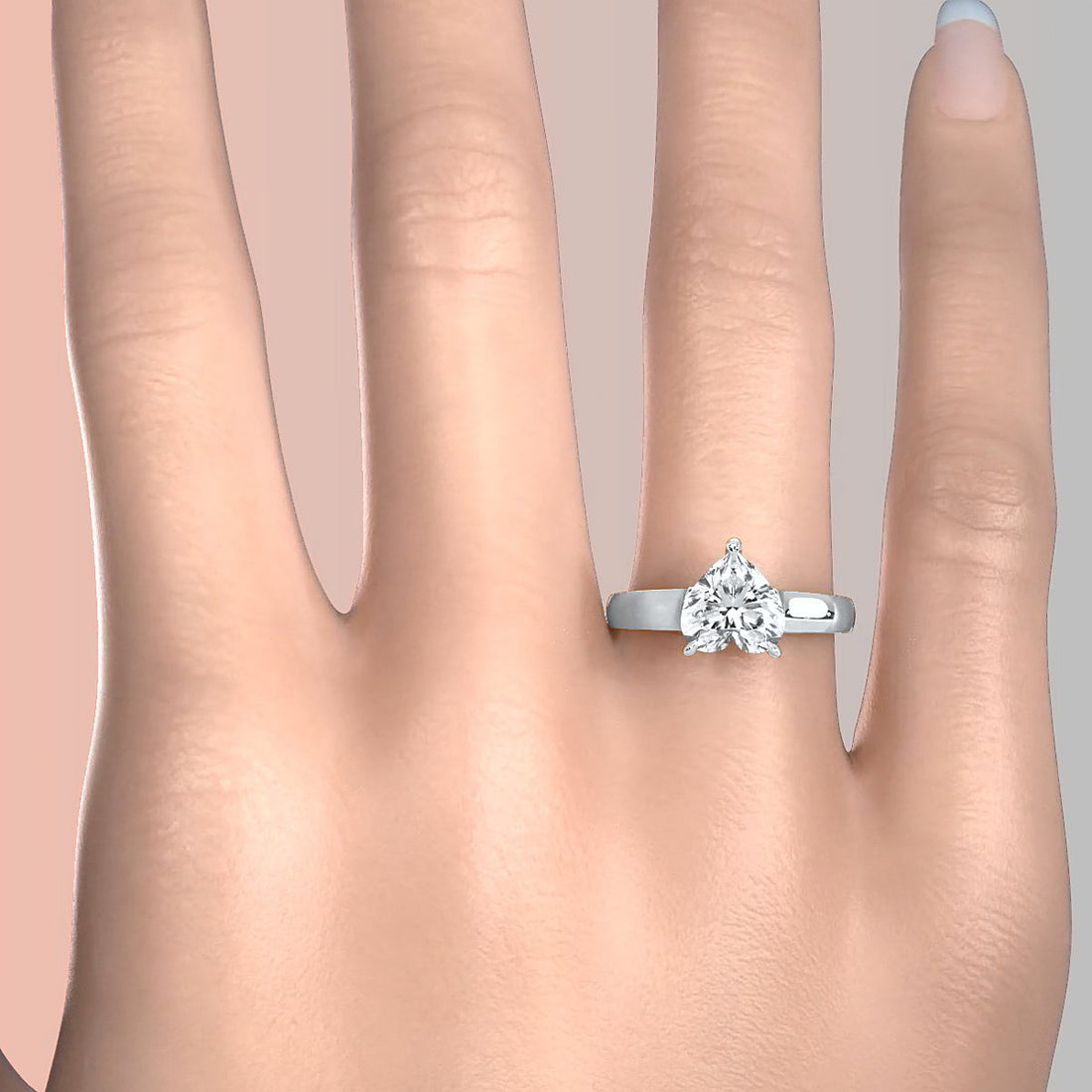 7g Contour Dome Solitaire Lab Grown Diamond IGI Certified Engagement Ring 5mm 1.00 Ctw.