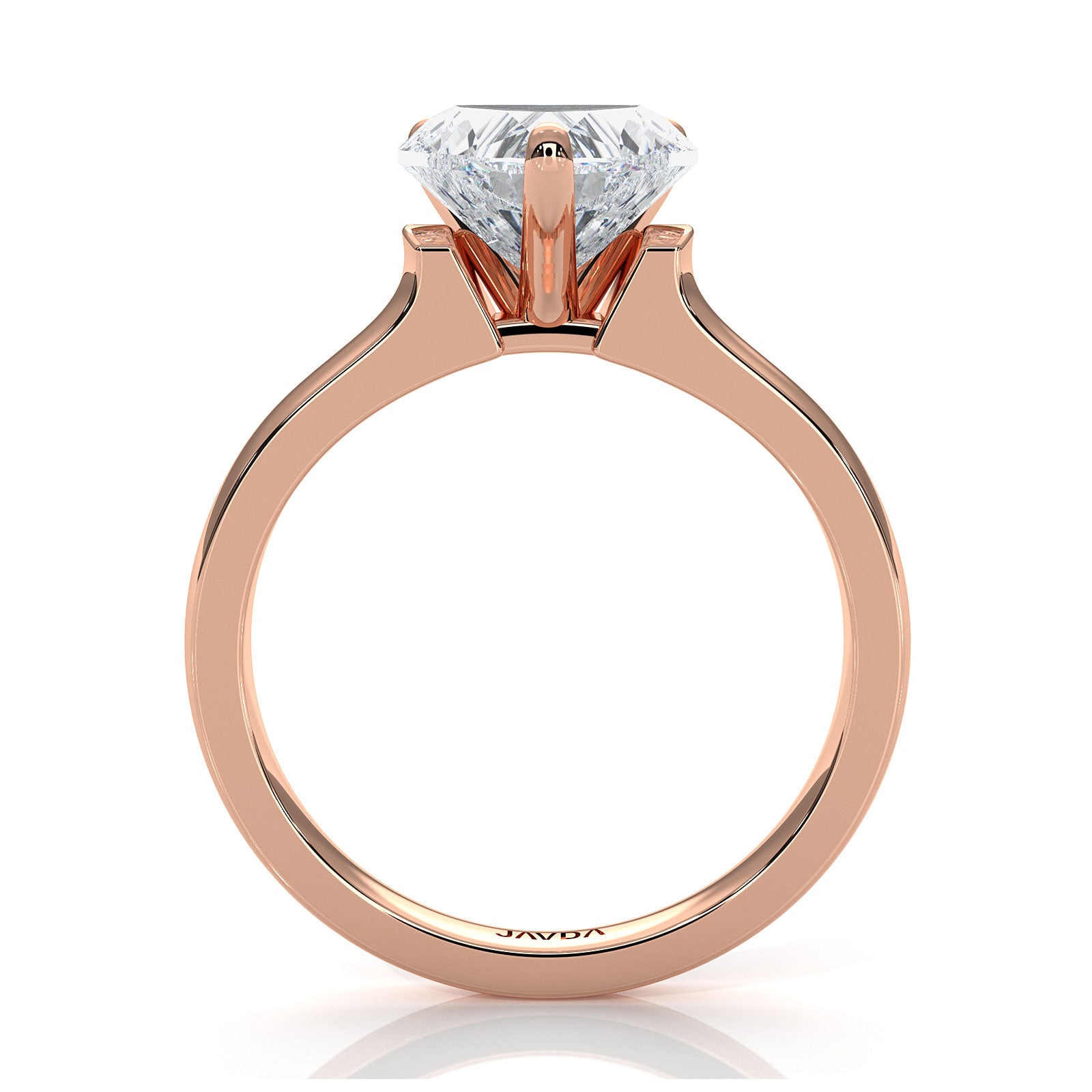 7g Contour Dome Solitaire Lab Grown Diamond IGI Certified Engagement Ring 5mm 1.00 Ctw.