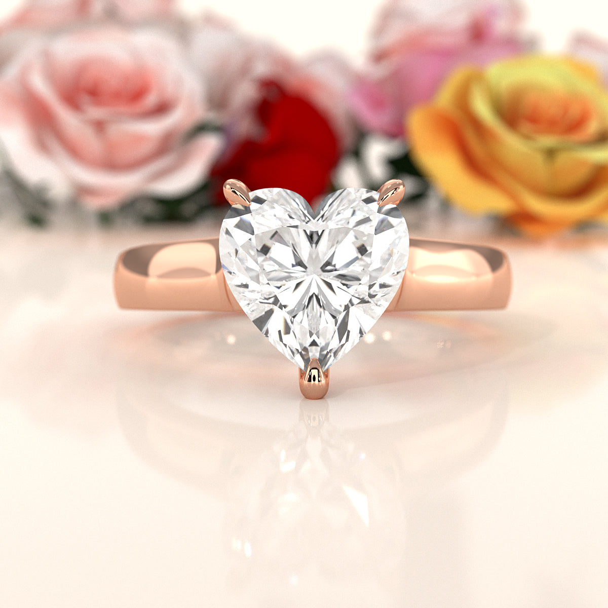 7g Contour Dome Solitaire Lab Grown Diamond IGI Certified Engagement Ring 5mm 1.00 Ctw.