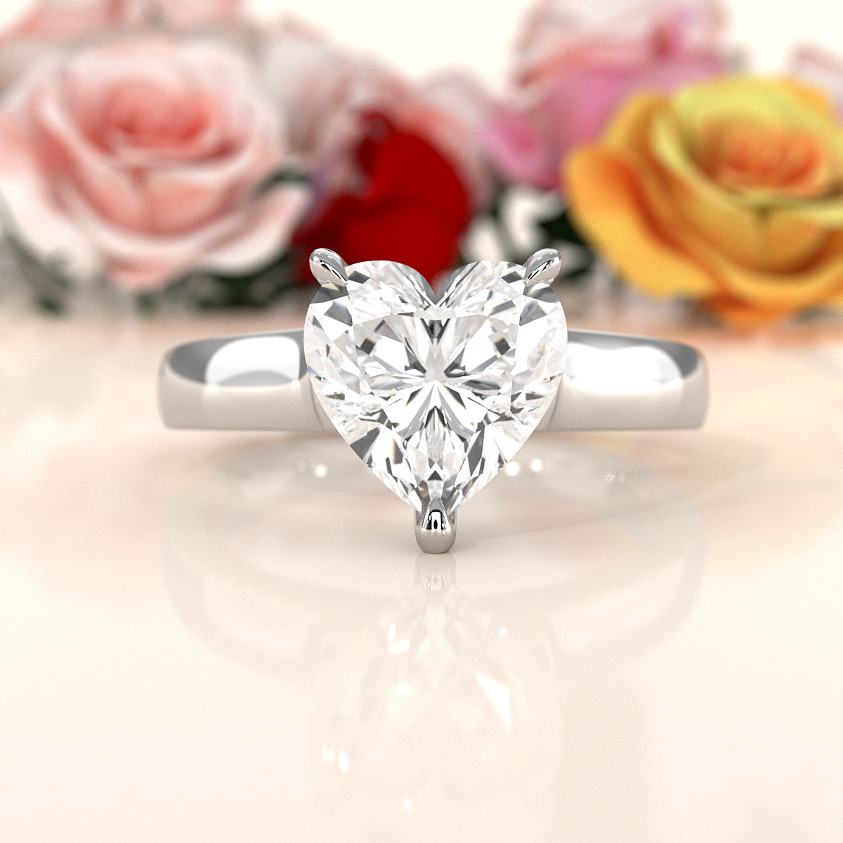 7g Contour Dome Solitaire Lab Grown Diamond IGI Certified Engagement Ring 5mm 1.00 Ctw.