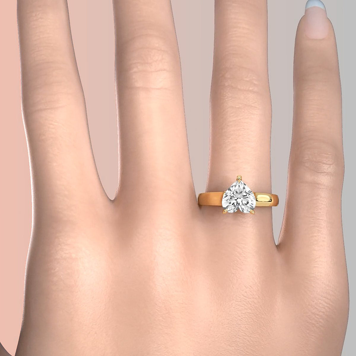 7g Contour Dome Solitaire Lab Grown Diamond IGI Certified Engagement Ring 5mm 1.00 Ctw.