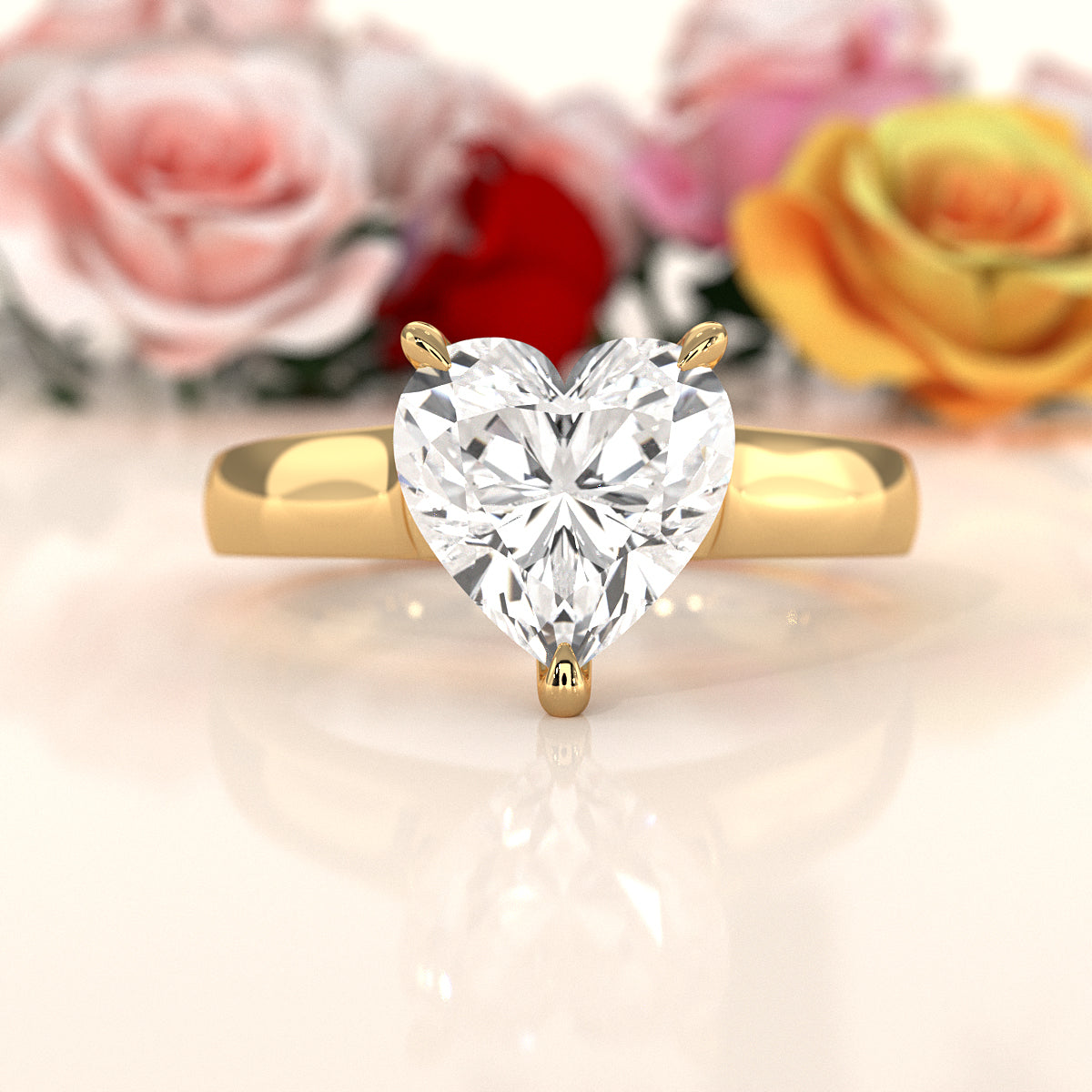 7g Contour Dome Solitaire Lab Grown Diamond IGI Certified Engagement Ring 5mm 1.00 Ctw.