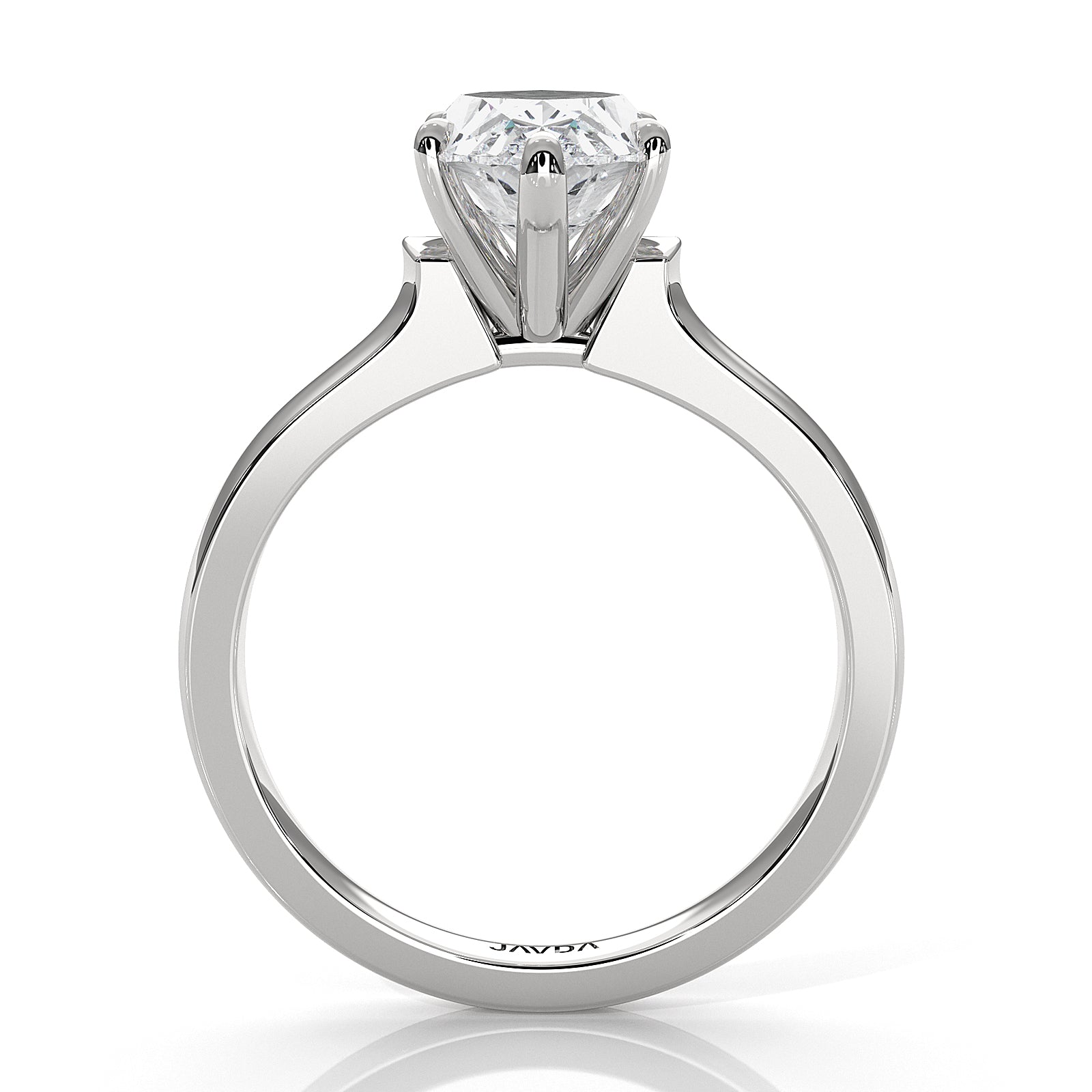 7g Contour Dome Solitaire Lab Grown Diamond IGI Certified Engagement Ring 5mm 1.00 Ctw.