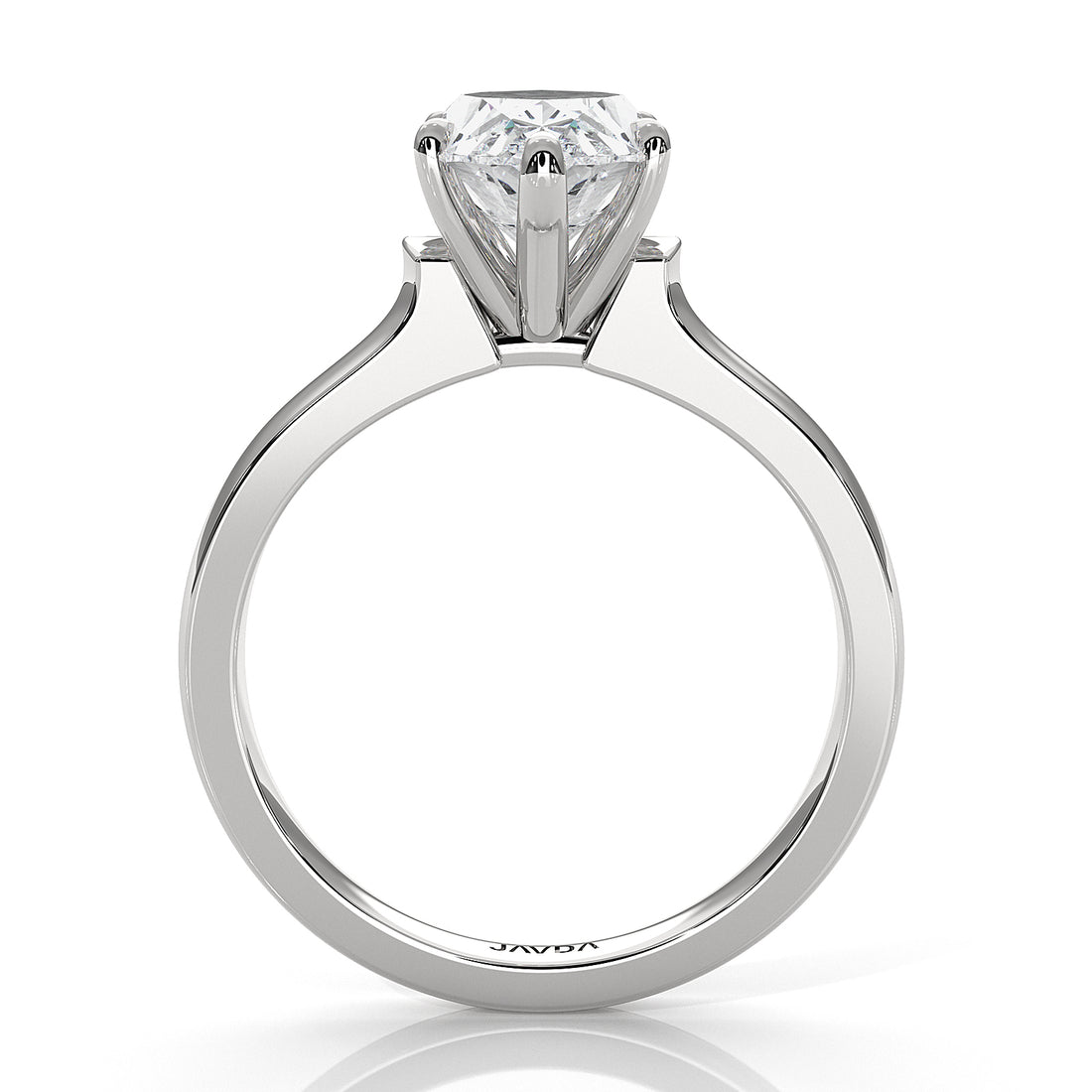 7g Contour Dome Solitaire Lab Grown Diamond IGI Certified Engagement Ring 5mm 1.00 Ctw.
