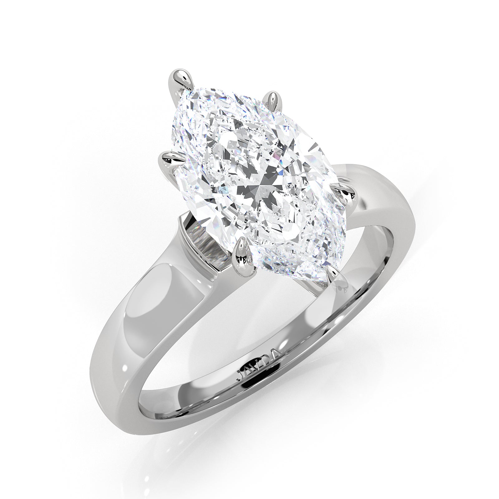 7g Contour Dome Solitaire Lab Grown Diamond IGI Certified Engagement Ring 5mm 1.00 Ctw.