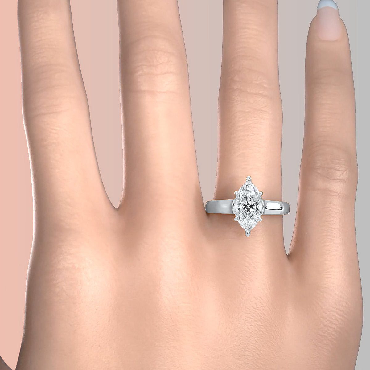 7g Contour Dome Solitaire Lab Grown Diamond IGI Certified Engagement Ring 5mm 1.00 Ctw.