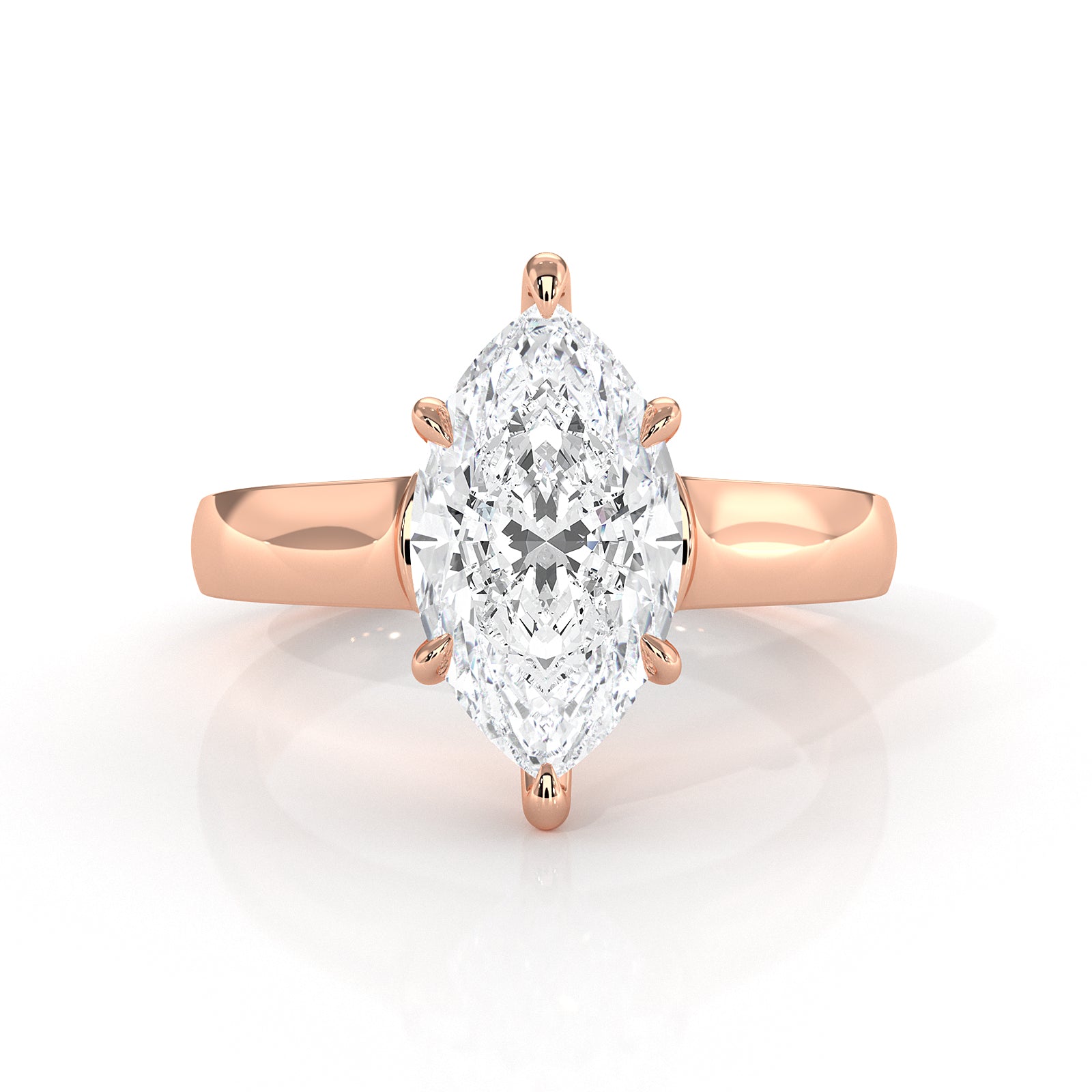 7g Contour Dome Solitaire Lab Grown Diamond IGI Certified Engagement Ring 5mm 1.00 Ctw.