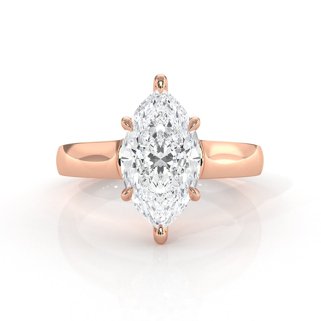 7g Contour Dome Solitaire Lab Grown Diamond IGI Certified Engagement Ring 5mm 1.00 Ctw.