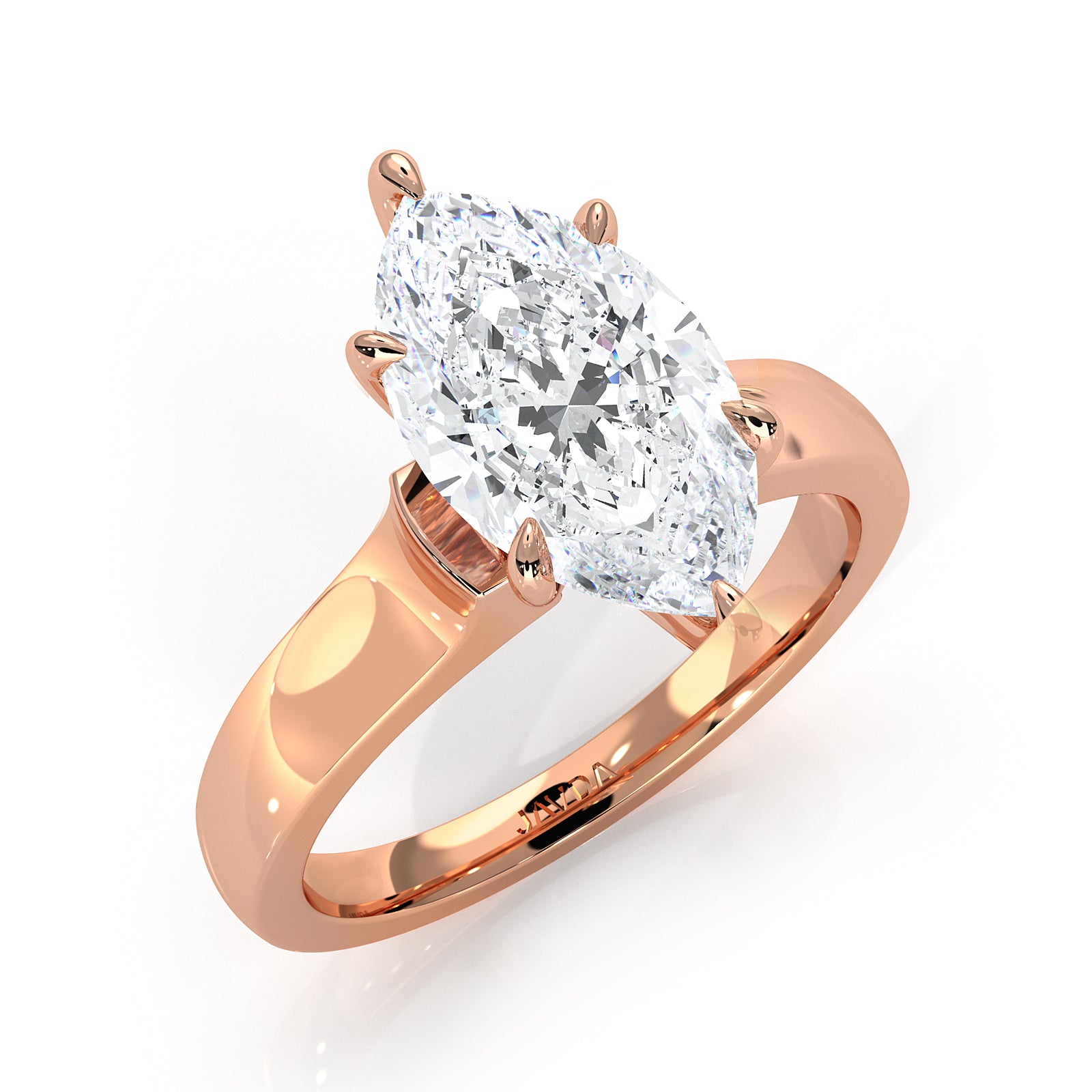 7g Contour Dome Solitaire Lab Grown Diamond IGI Certified Engagement Ring 5mm 1.00 Ctw.