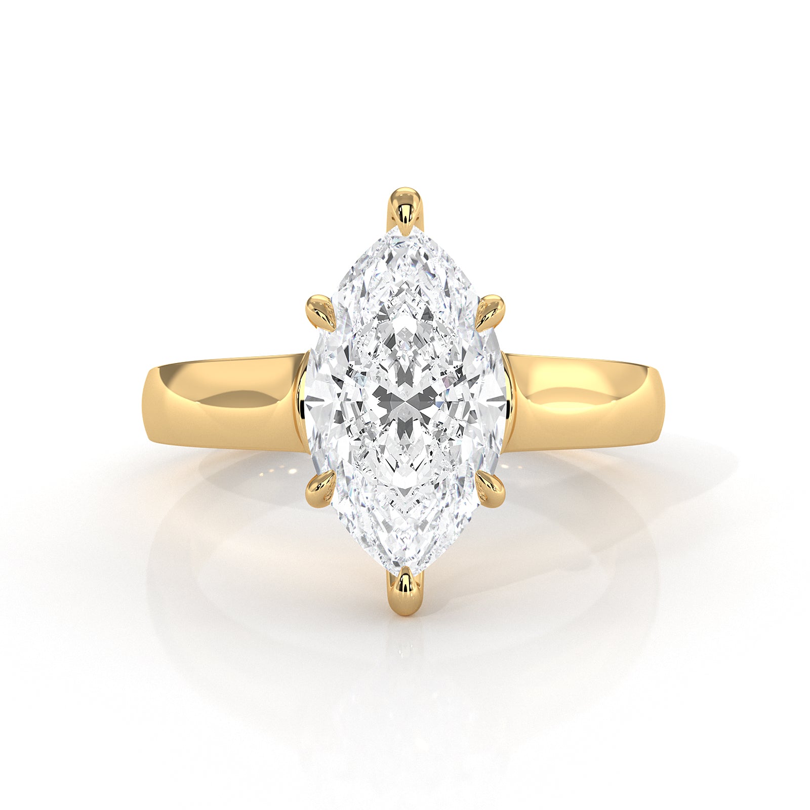 7g Contour Dome Solitaire Lab Grown Diamond IGI Certified Engagement Ring 5mm 1.00 Ctw.