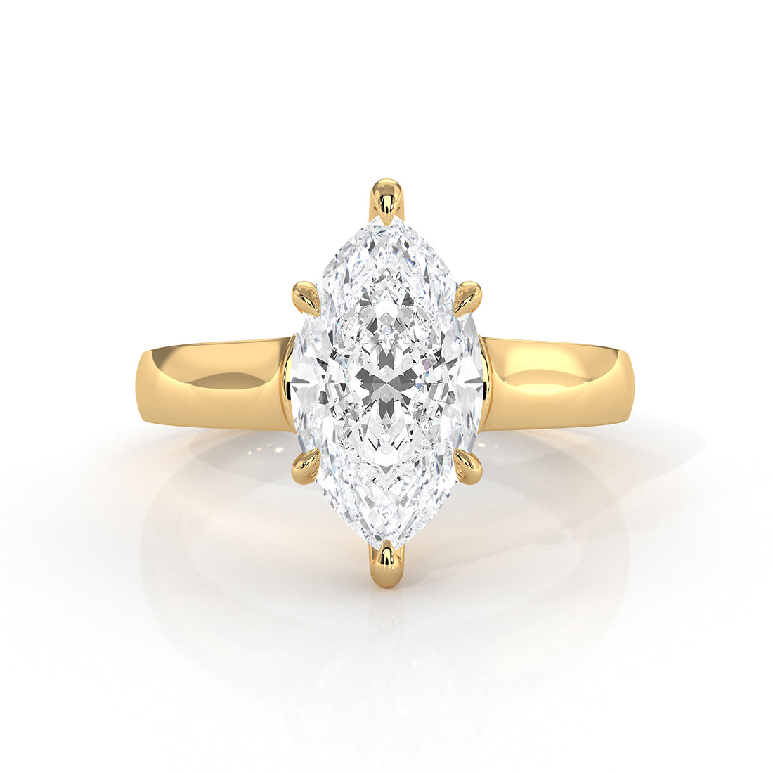 7g Contour Dome Solitaire Lab Grown Diamond IGI Certified Engagement Ring 5mm 1.00 Ctw.