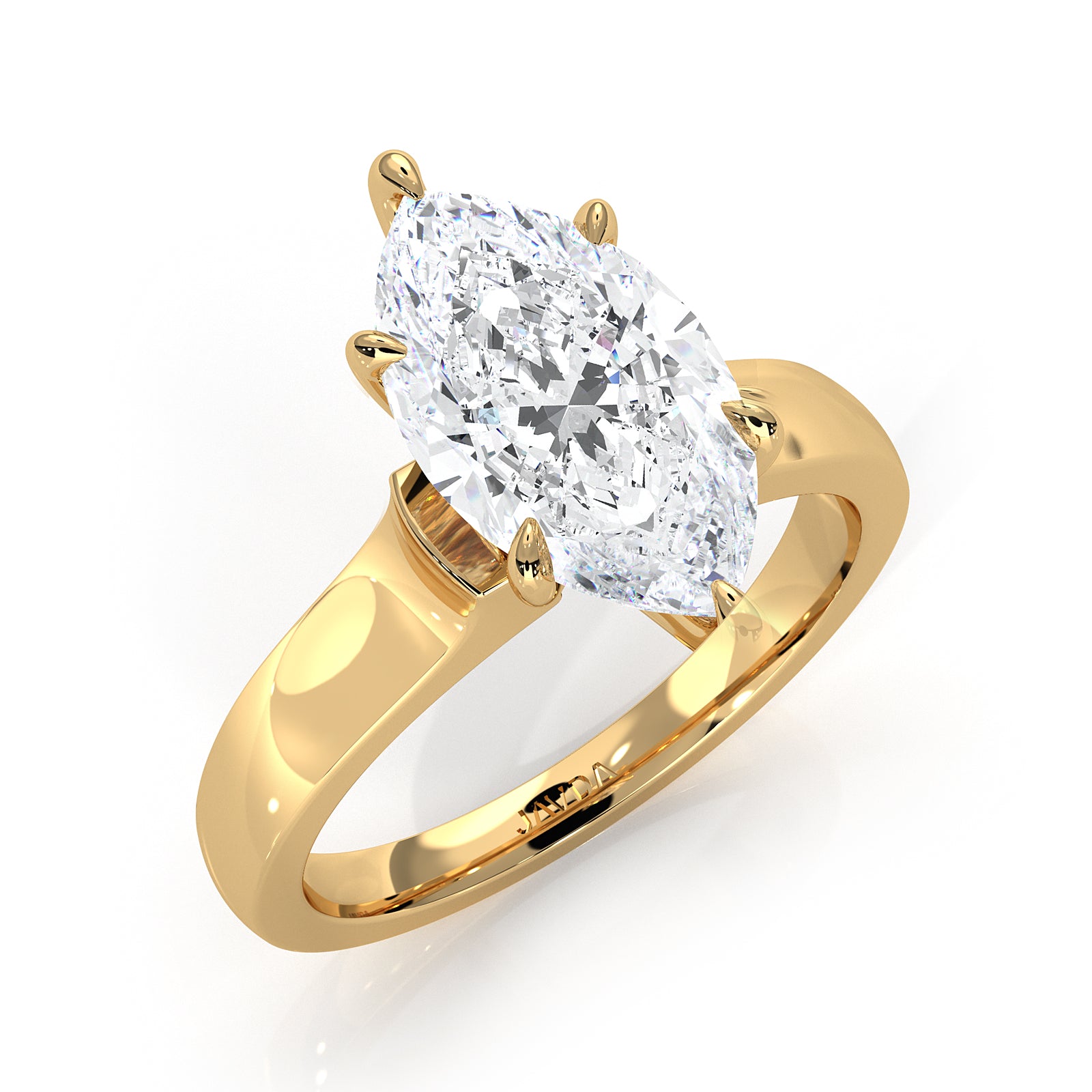 7g Contour Dome Solitaire Lab Grown Diamond IGI Certified Engagement Ring 5mm 1.00 Ctw.