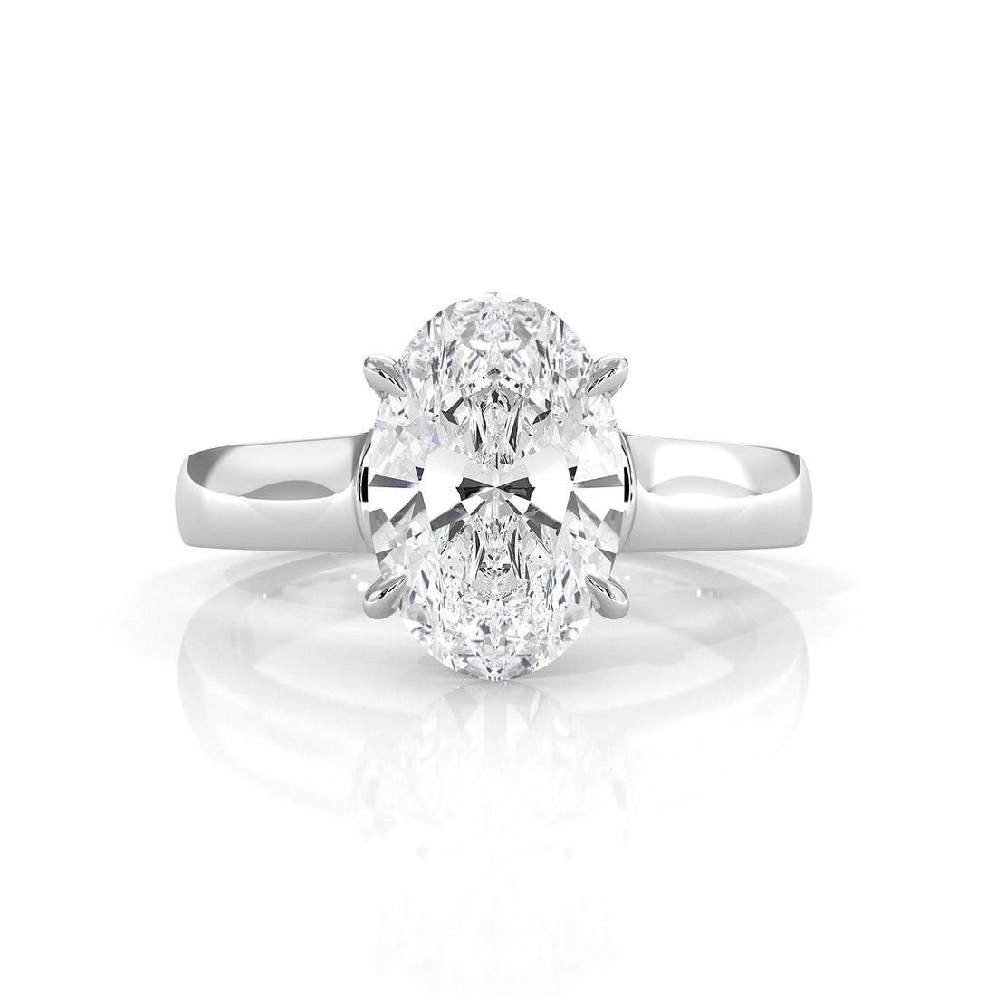 7g Contour Dome Solitaire Lab Grown Diamond IGI Certified Engagement Ring 5mm 1.00 Ctw.