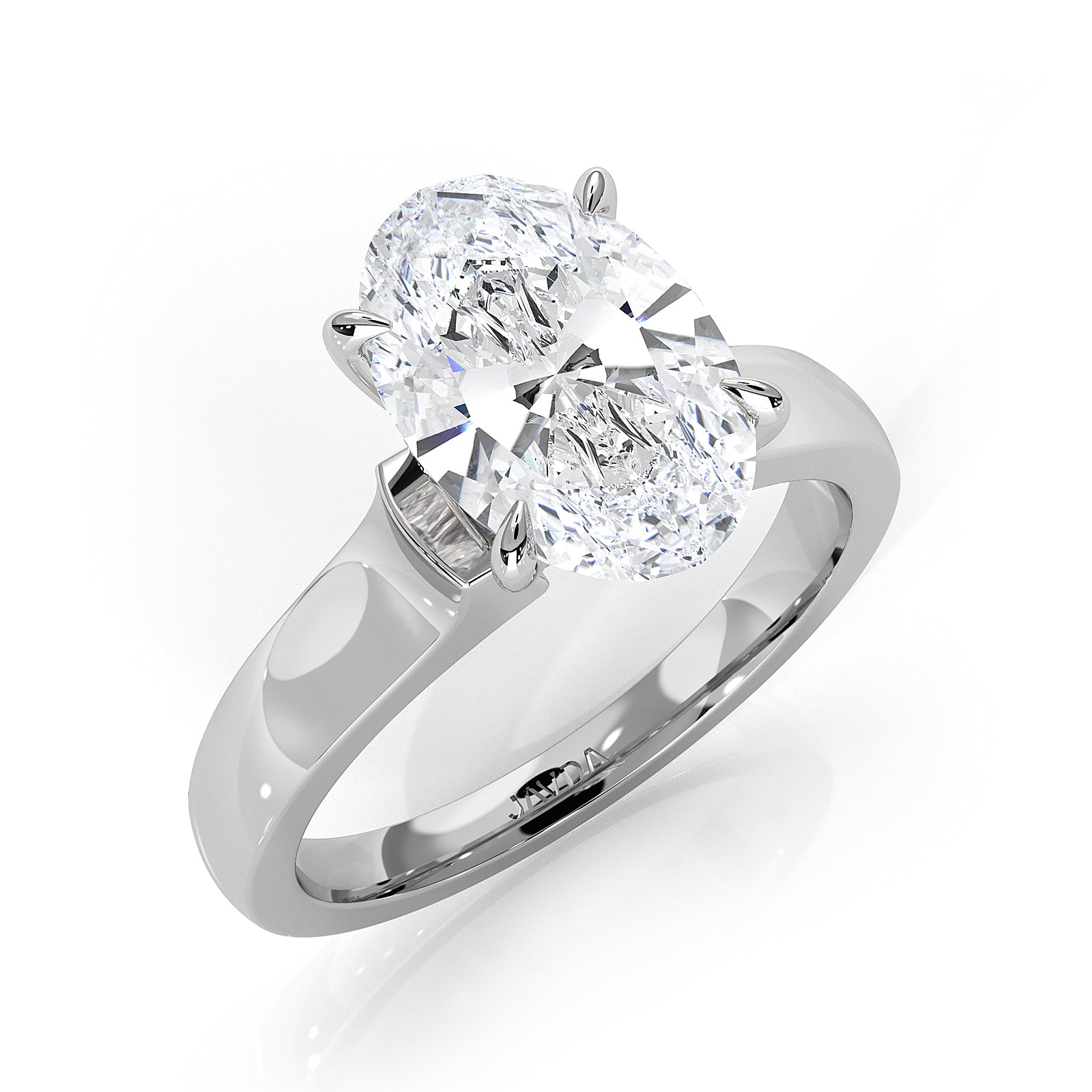 7g Contour Dome Solitaire Lab Grown Diamond IGI Certified Engagement Ring 5mm 1.00 Ctw.