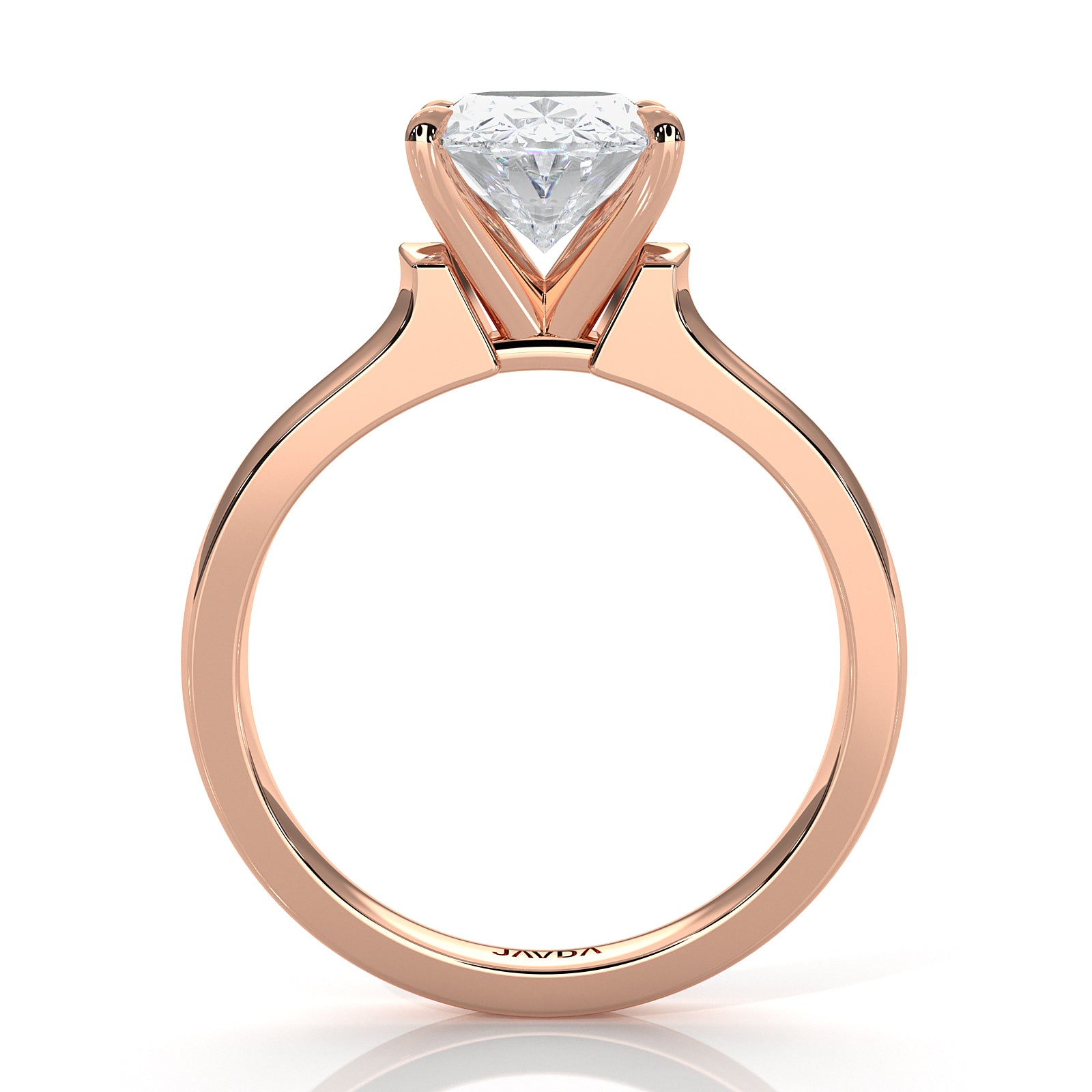 7g Contour Dome Solitaire Lab Grown Diamond IGI Certified Engagement Ring 5mm 1.00 Ctw.