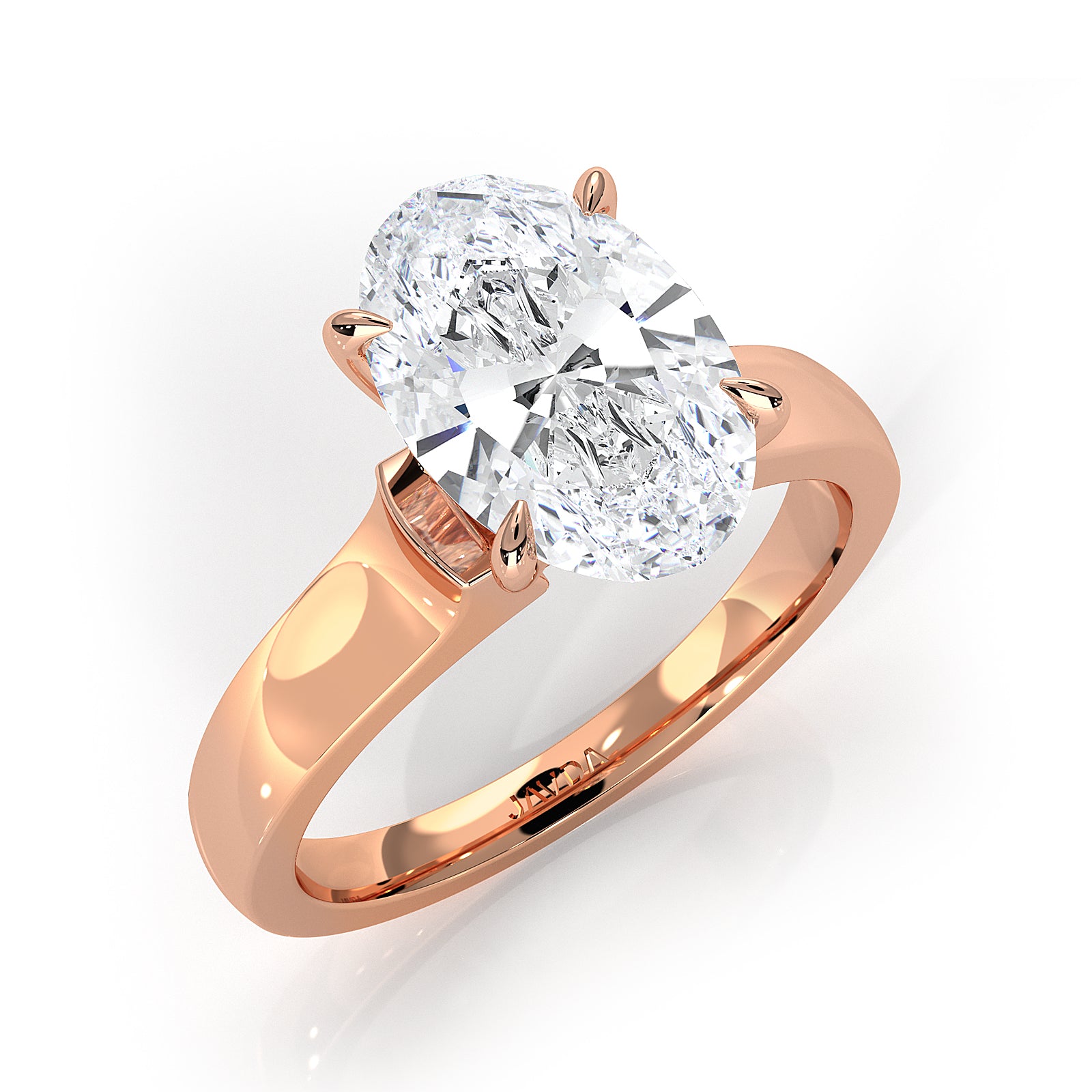 7g Contour Dome Solitaire Lab Grown Diamond IGI Certified Engagement Ring 5mm 1.00 Ctw.